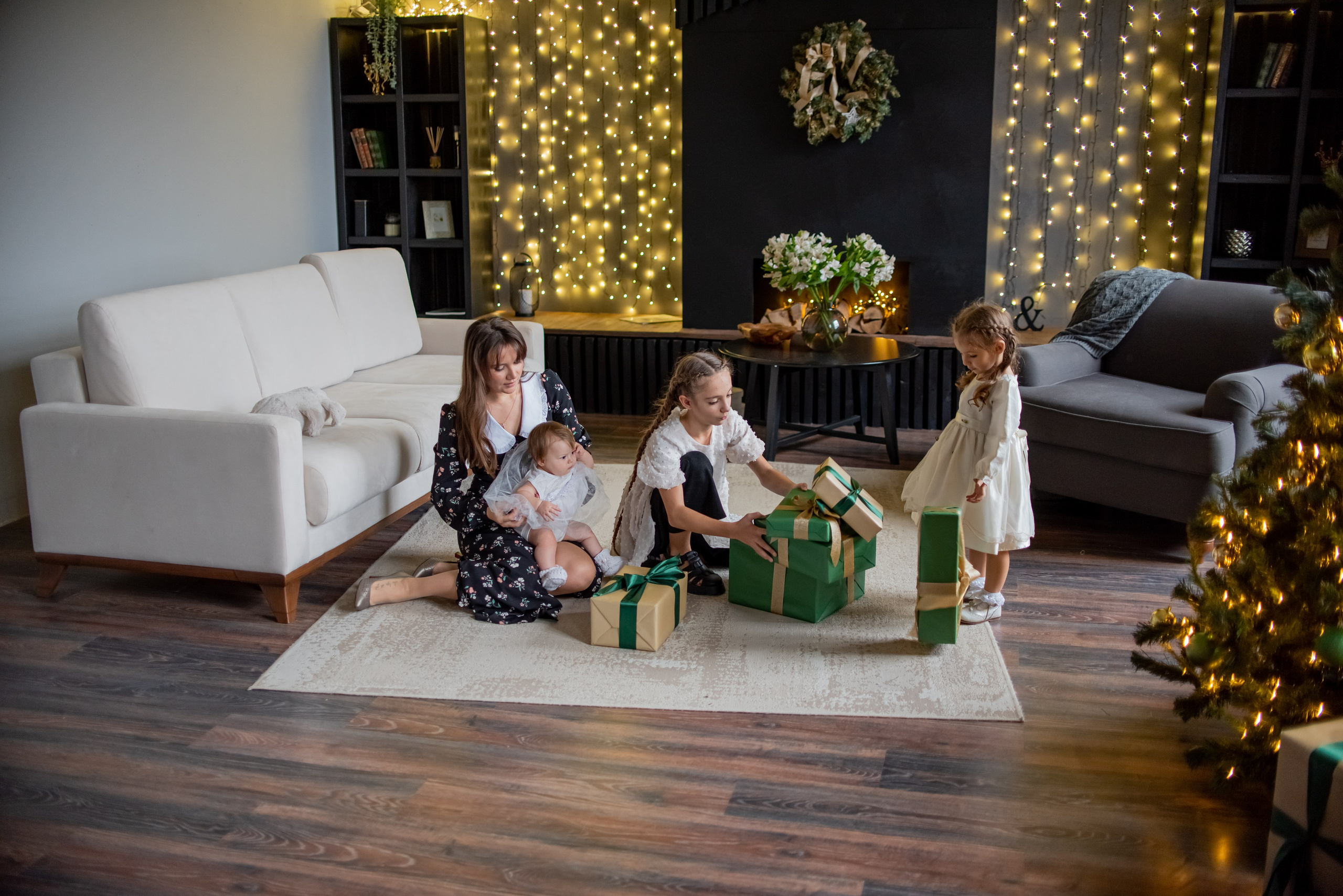 Новогодние фотосессии в студиях. Свадебный и семейный фотограф Екатерина Пушан. Москва, Балашиха, Железнодорожный, Солнечногорск