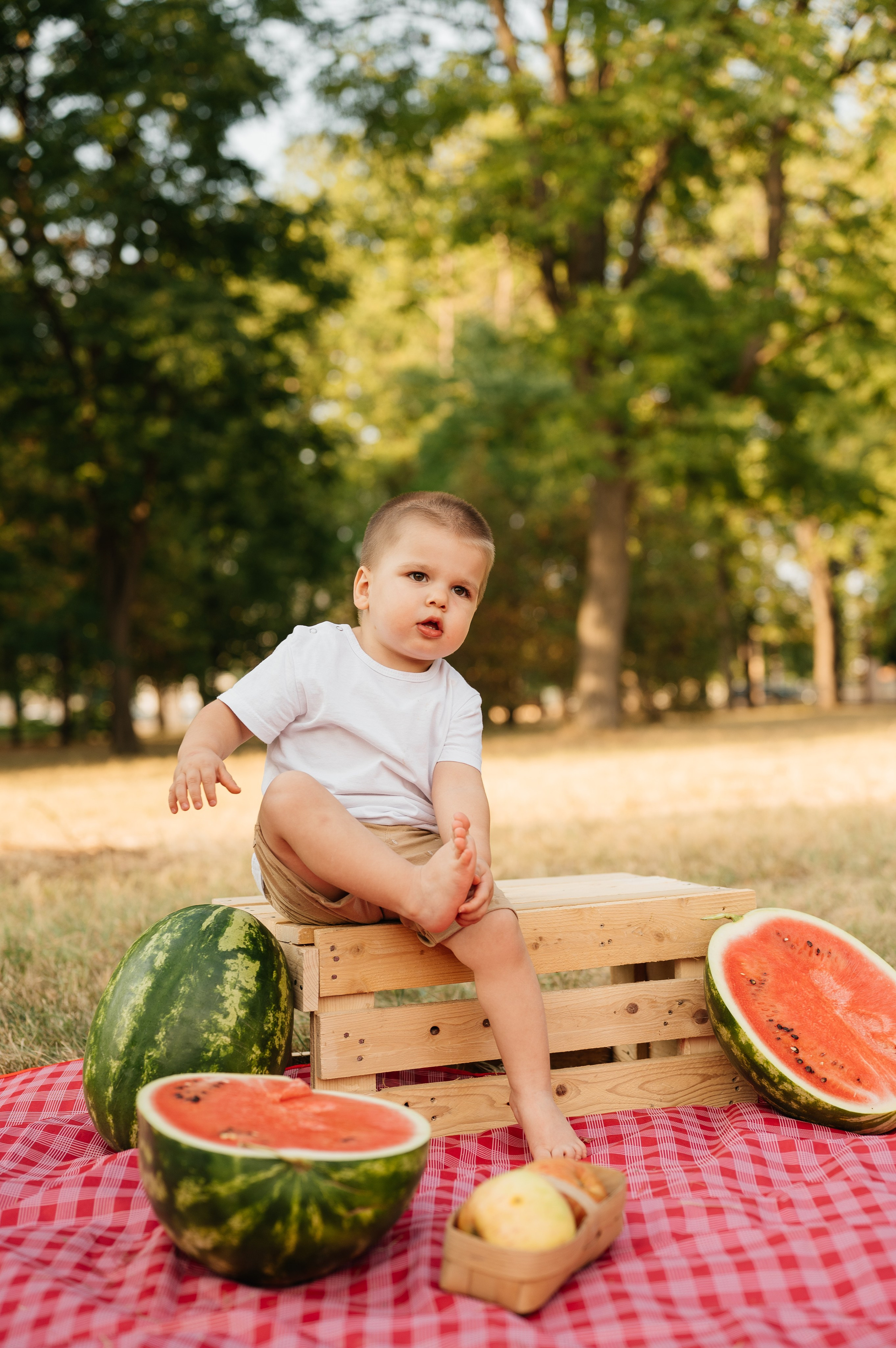 Летняя семейная фотосессия в парке. Свадебный и семейный фотограф в Краснодаре Алина Мельник