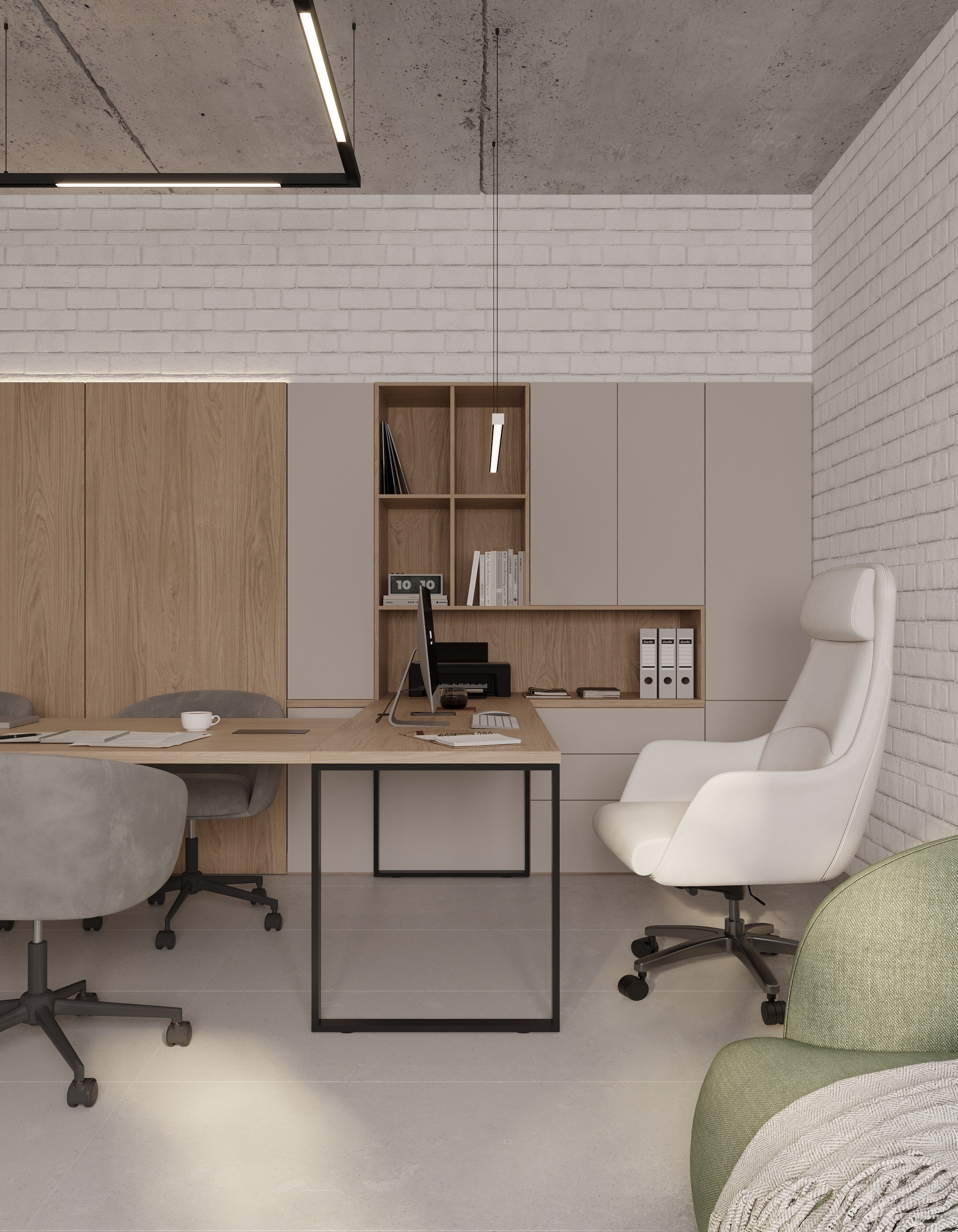 Офис компании «Мединвест». Дизайн интерьера, 3D-визуализация Владивосток