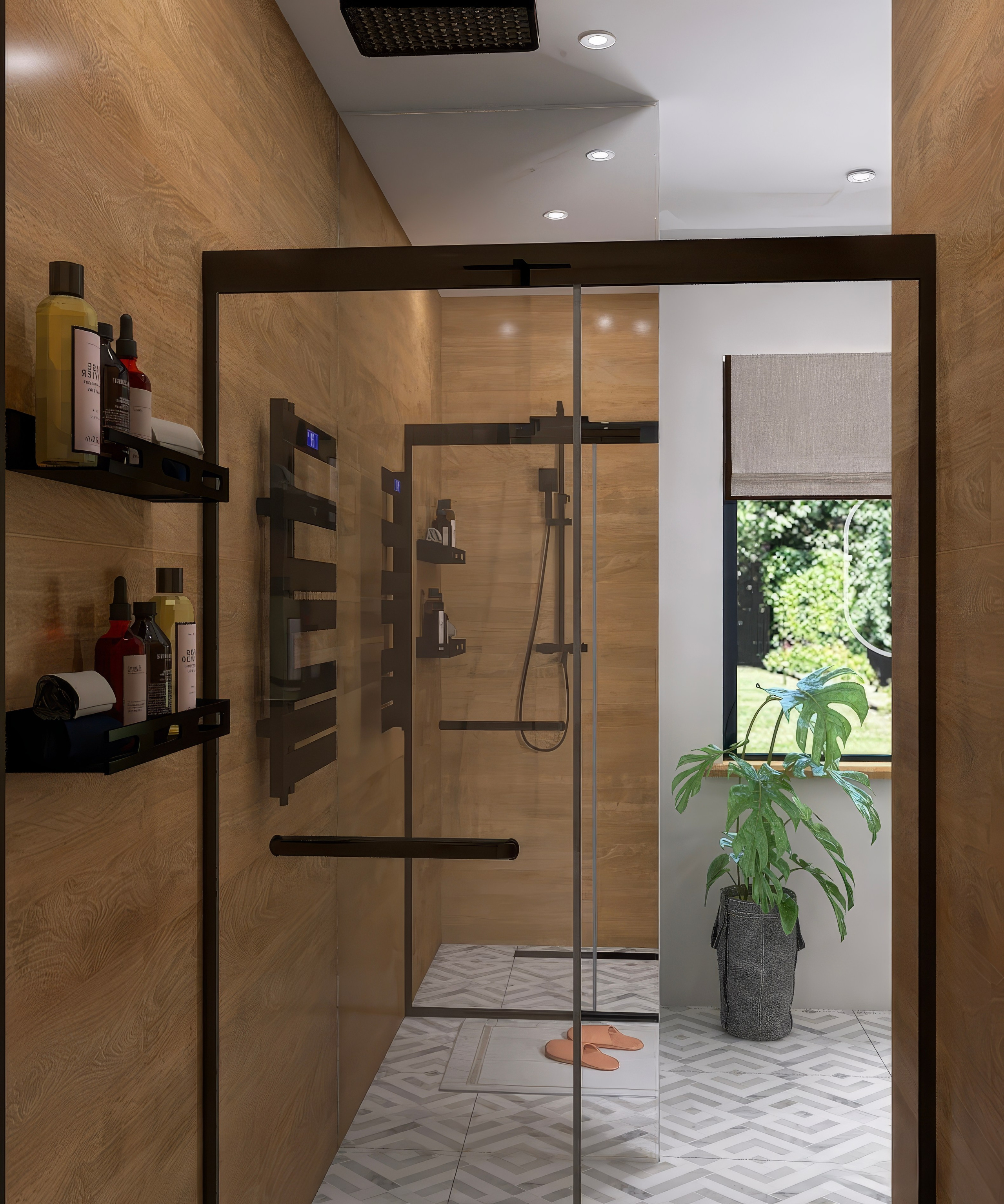 Кухня-гостиная и Санузел из загородного дома, г. Пермь. Дизайнер интерьера в Санкт-Петербурге Ольга Рытаровская