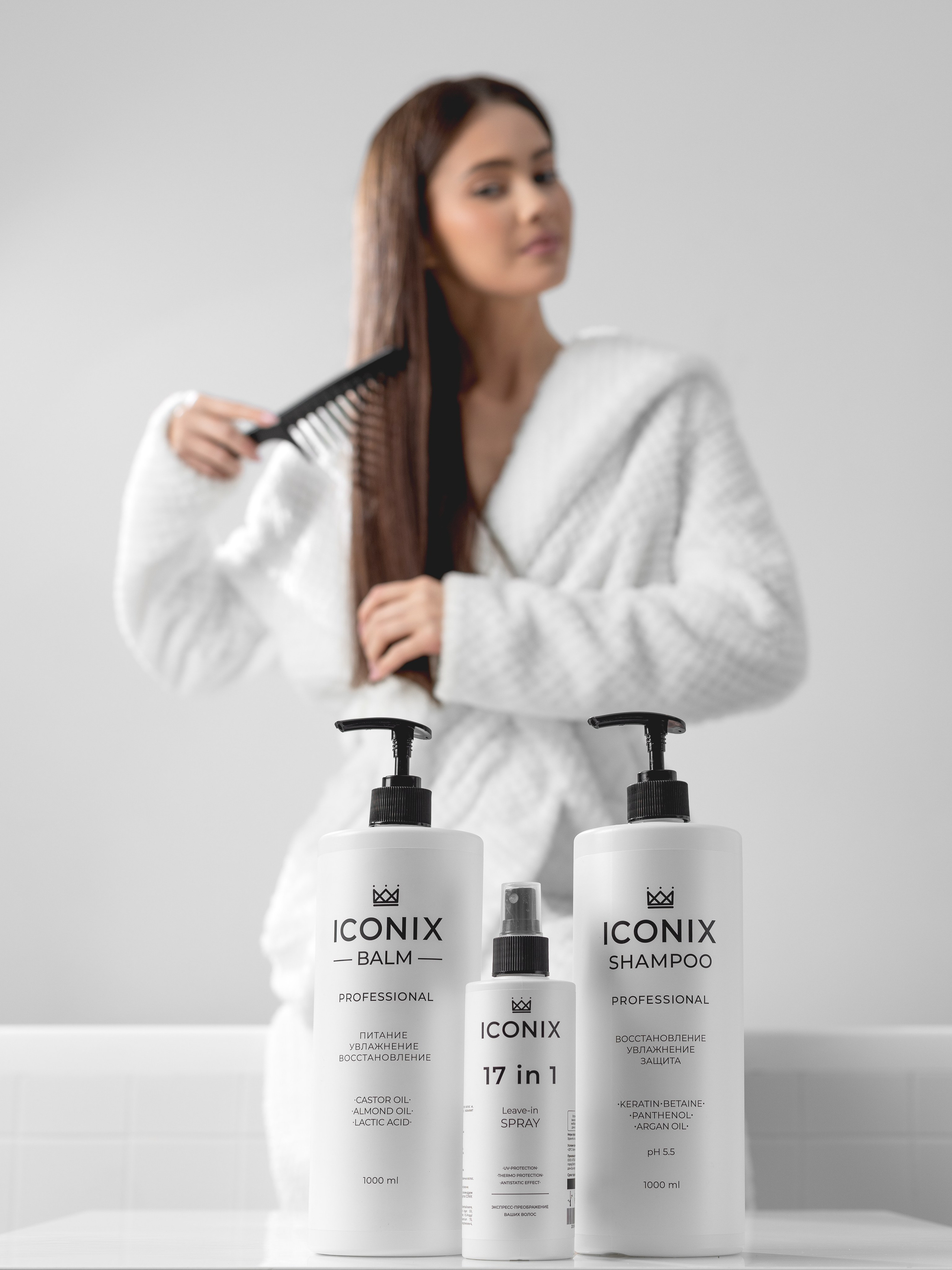 Фото шампуня iconix. Предметный фотограф Северова Екатерина | Профессиональная предметная съёмка фото и видео в Санкт-Петербурге