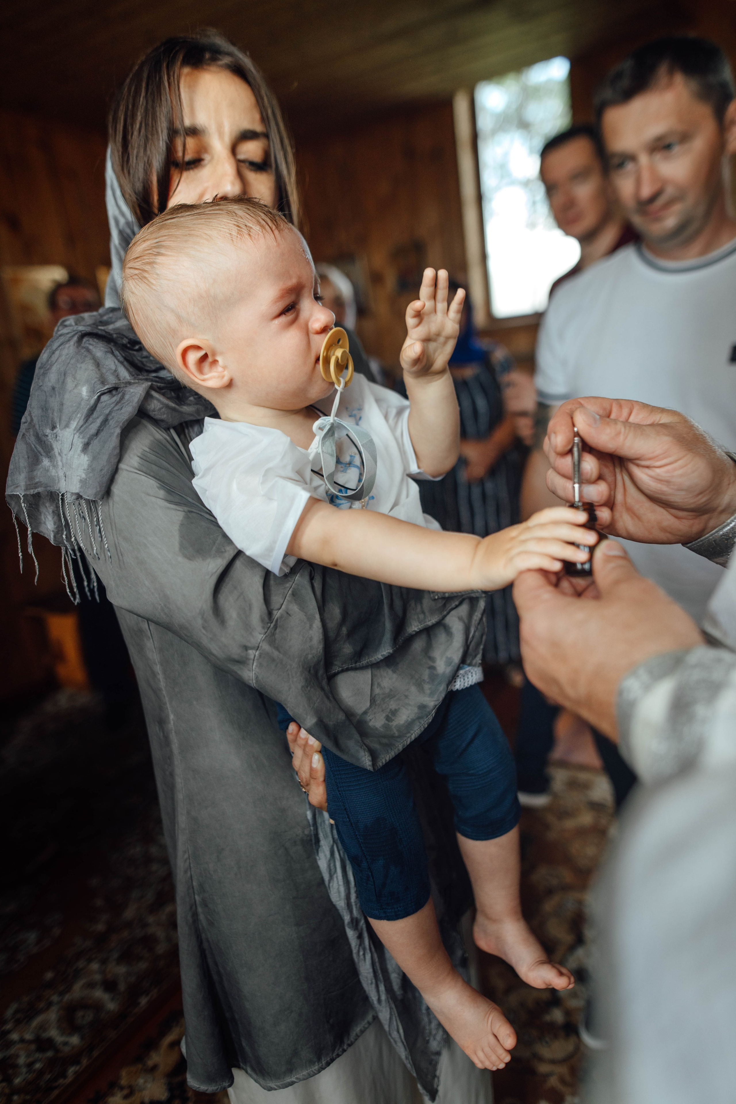 Крещение Тимофея, д. Киевец, храм Святой Троицы, август 2025