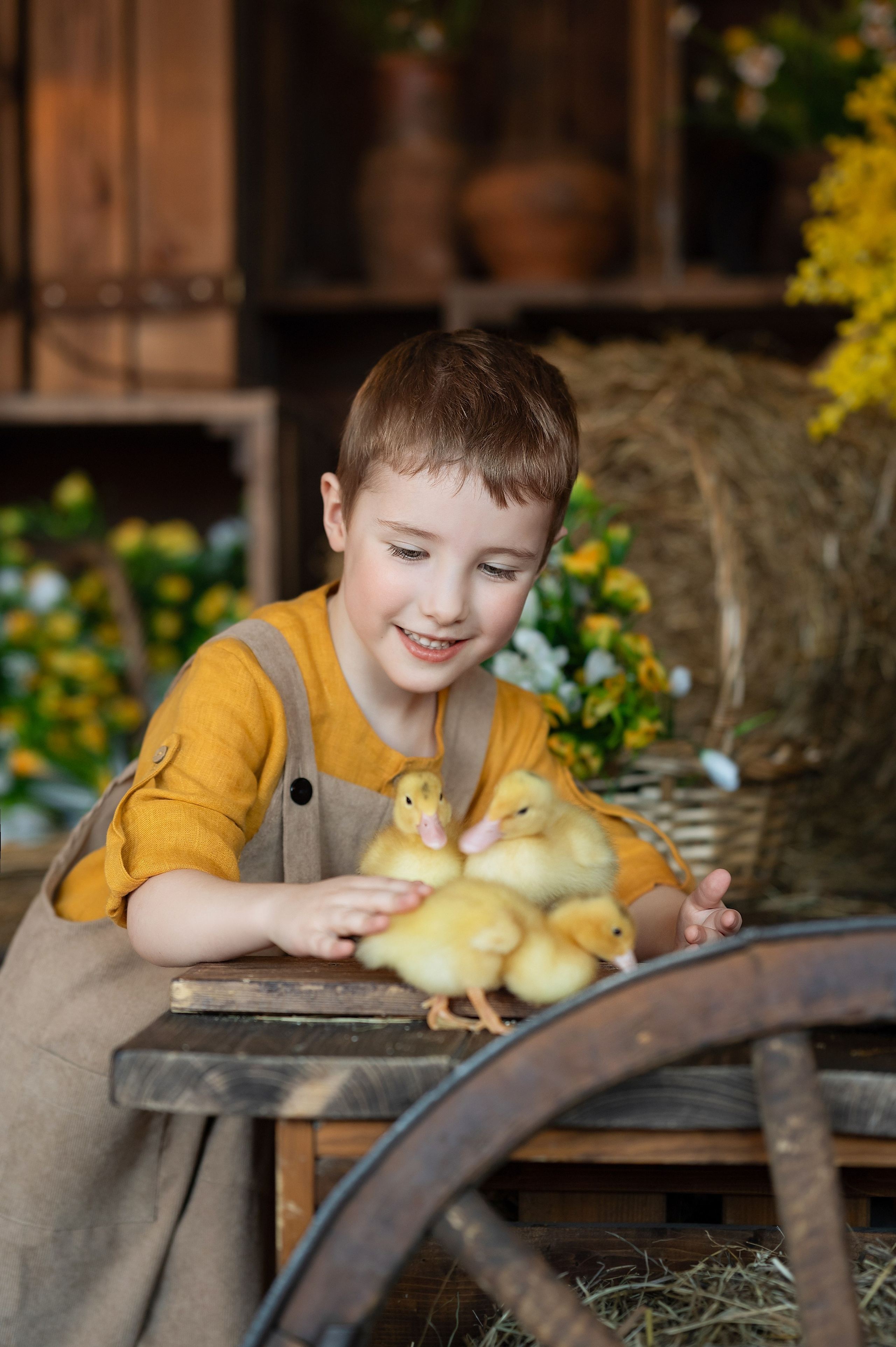 Фотосессия с утятами в Студии Леонардо. Детский и семейный фотограф г. Москва Оксана Катаджи