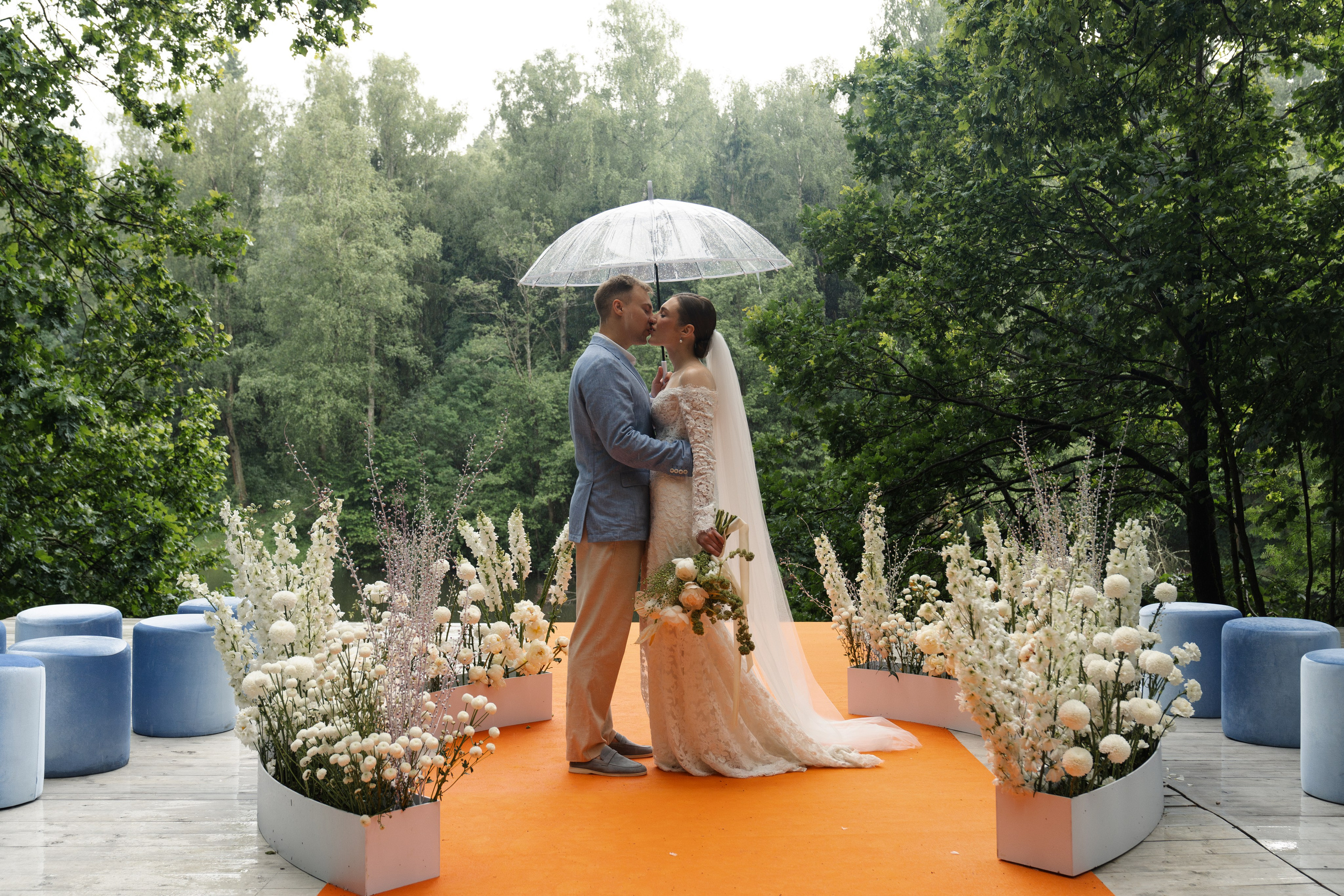 Оранжево-голубое слияние. VENSKAYA WEDDING & EVENT PLANNER