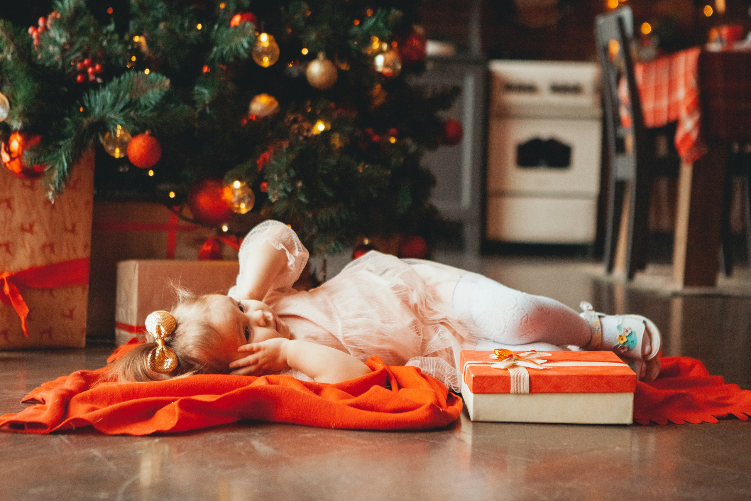 Новогодняя семейная фотосессия в студии. Фотограф Ольга Ефремова