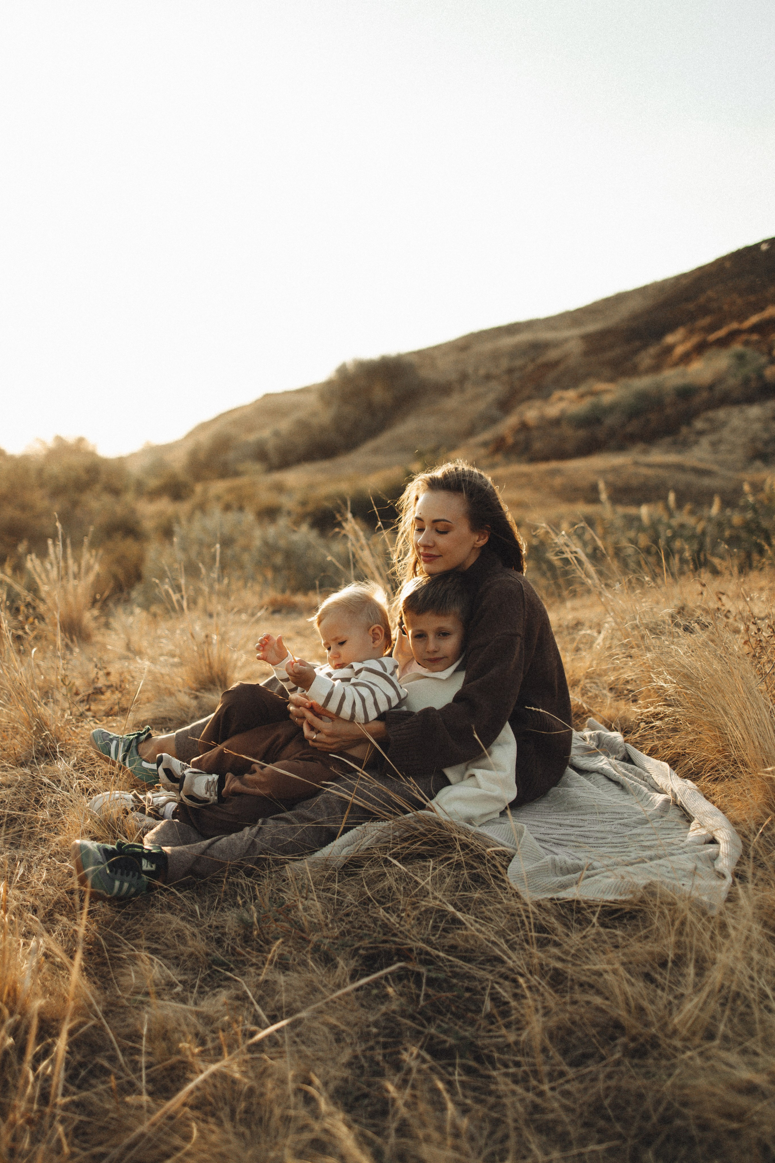 Семейная история, закат в Мержаново. Семейный и детский фотограф, таганрог, ростов-на-дону