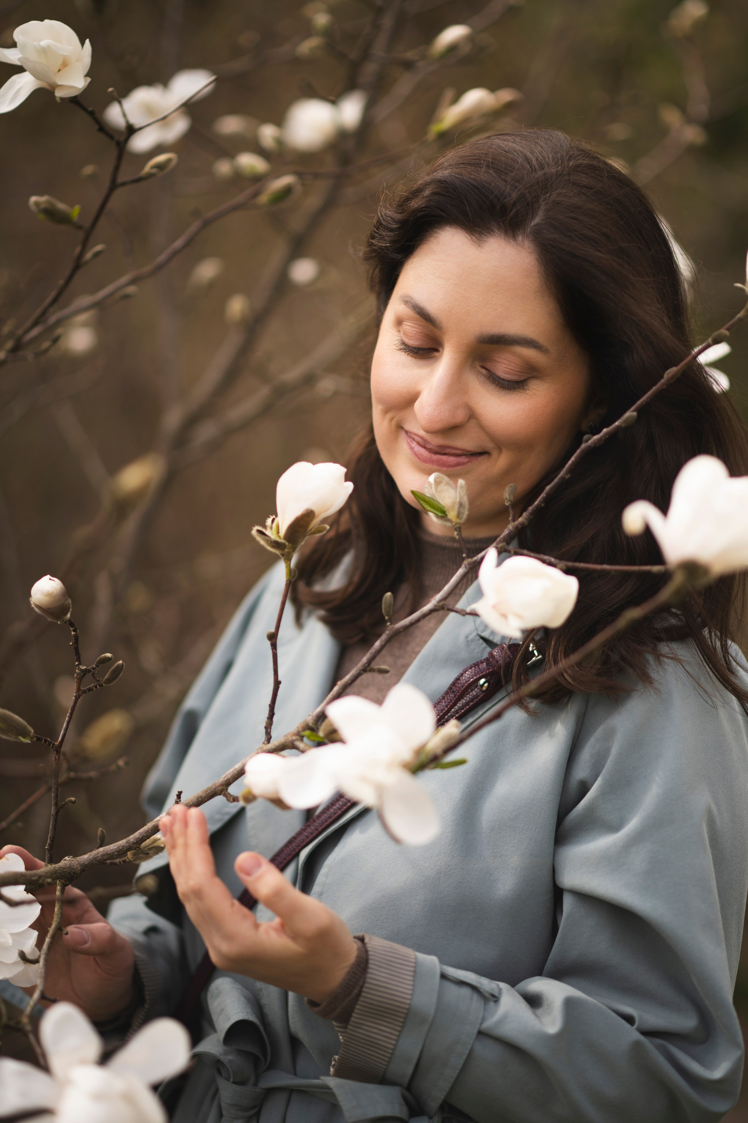 женский портрет белая магнолия