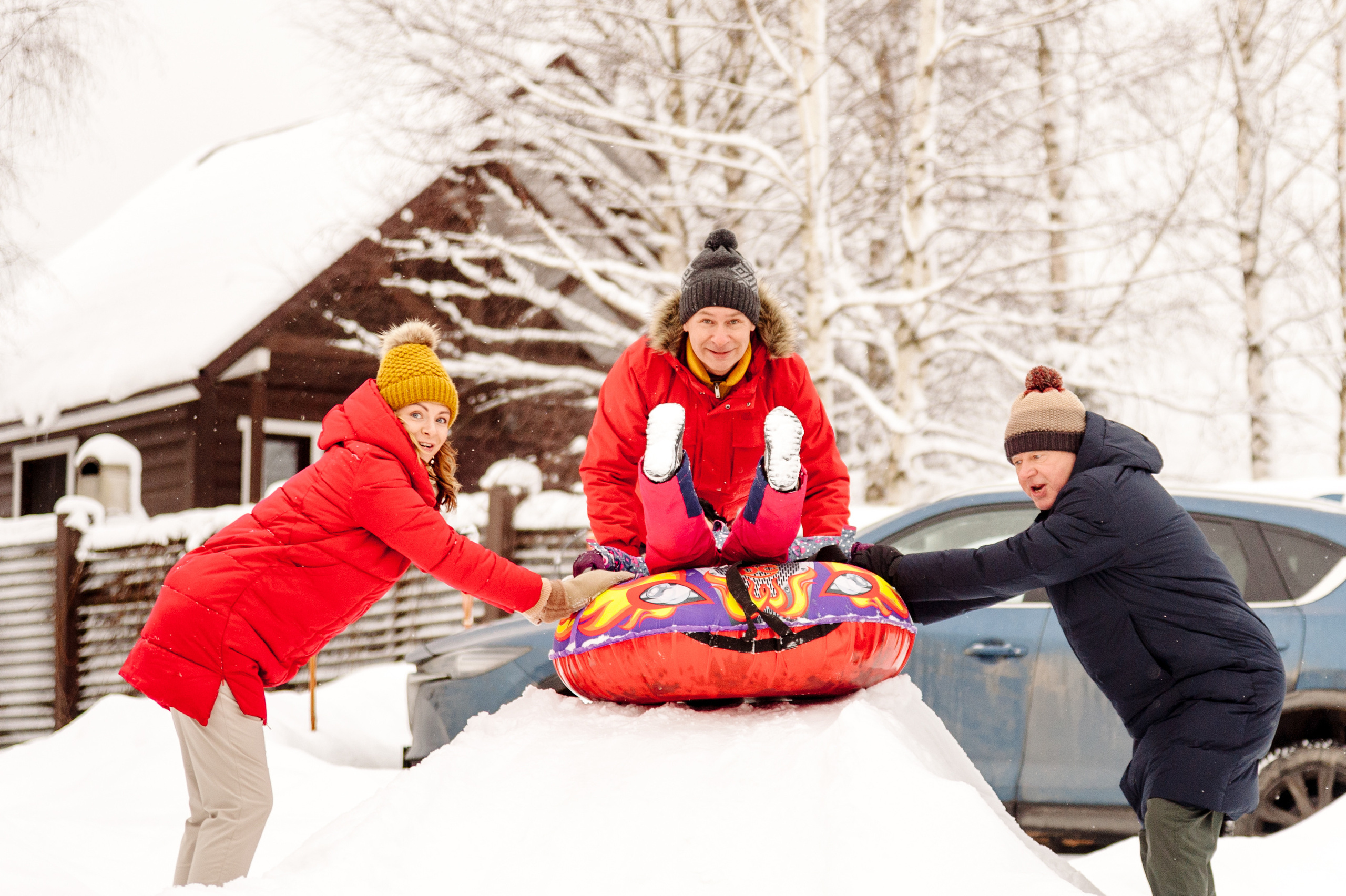 Зимняя семейная фотосессия повышает иммунитет!. Семейный фотограф в Москве Елена Снегирева
