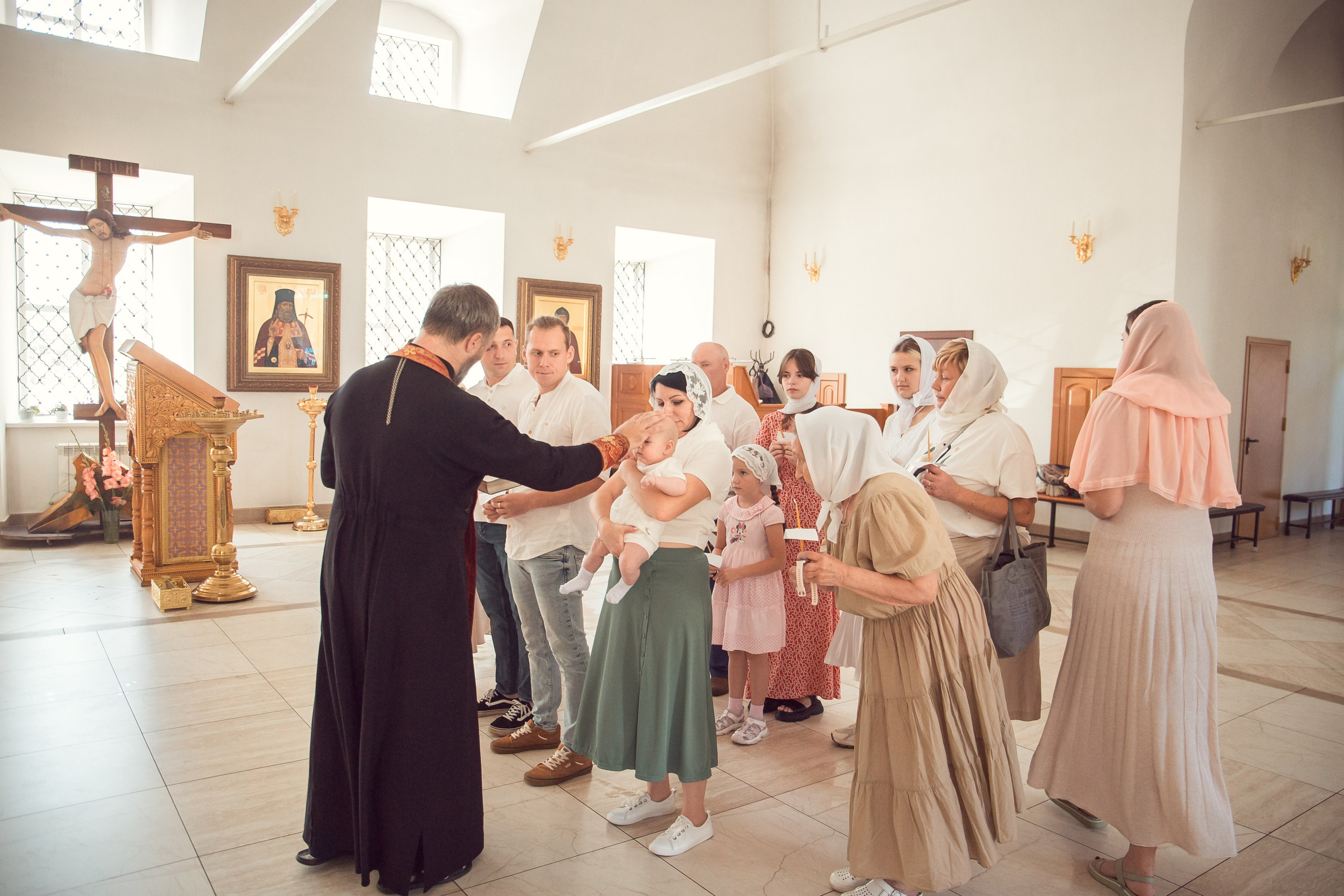 Крещение Ильи в Храме Святых Бессребреников и чудотворцев Космы и Дамиана в Калуге