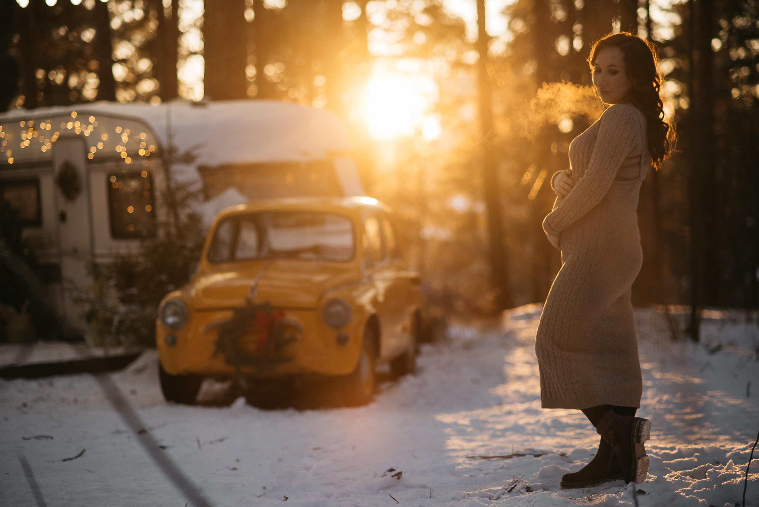 Зимой в трейлере. Свадебный фотограф Ижевск Петр Шишков