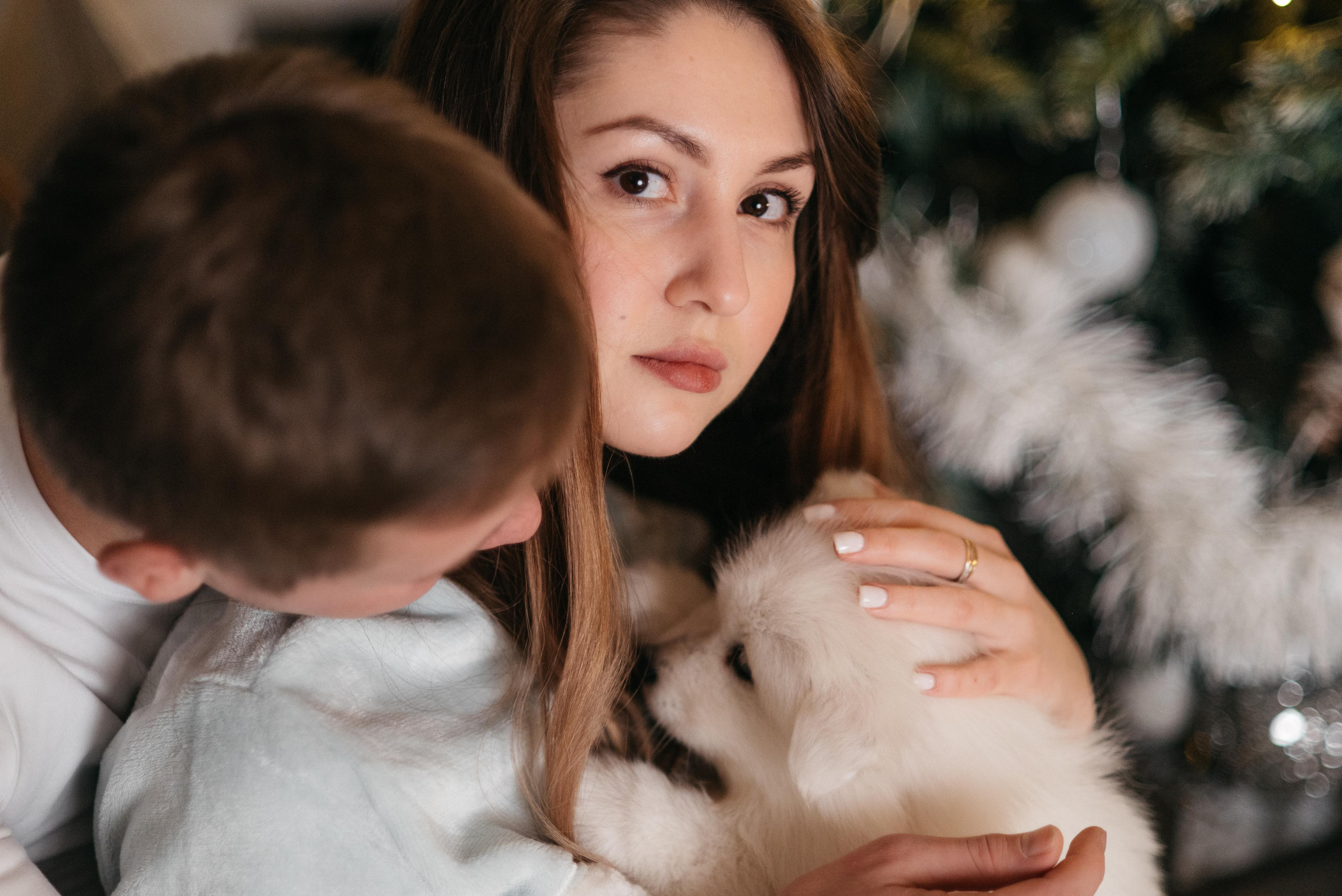 Новогодняя с щенками. Свадебный фотограф Ижевск Петр Шишков