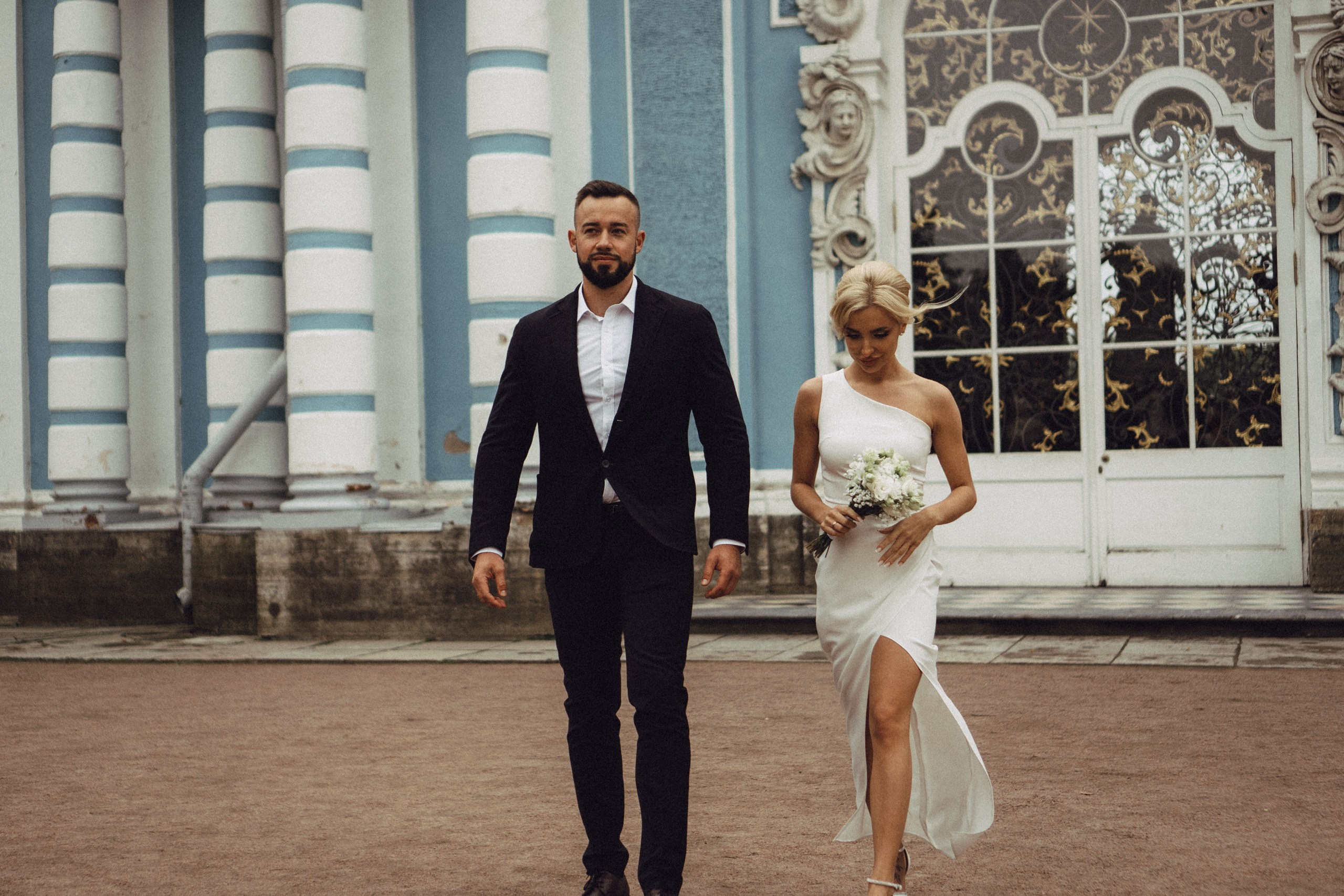 СВАДЕБНАЯ ИСТОРИЯ В ГОРОДЕ ПУШКИН ВОЗЛЕ ЕКАТЕРИНИНСКОГО ДВОРЦА И В ПАРКЕ. Профессиональный фотограф, Санкт-Петербург — Виктория Богомолова