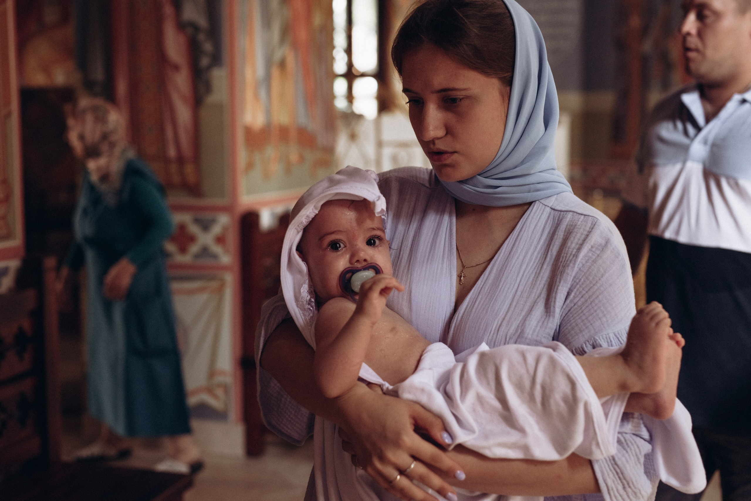 Крещение Ксении и Елизаветы. Фотограф новорождённых и семейный фотограф в Иваново Любовь Капранова