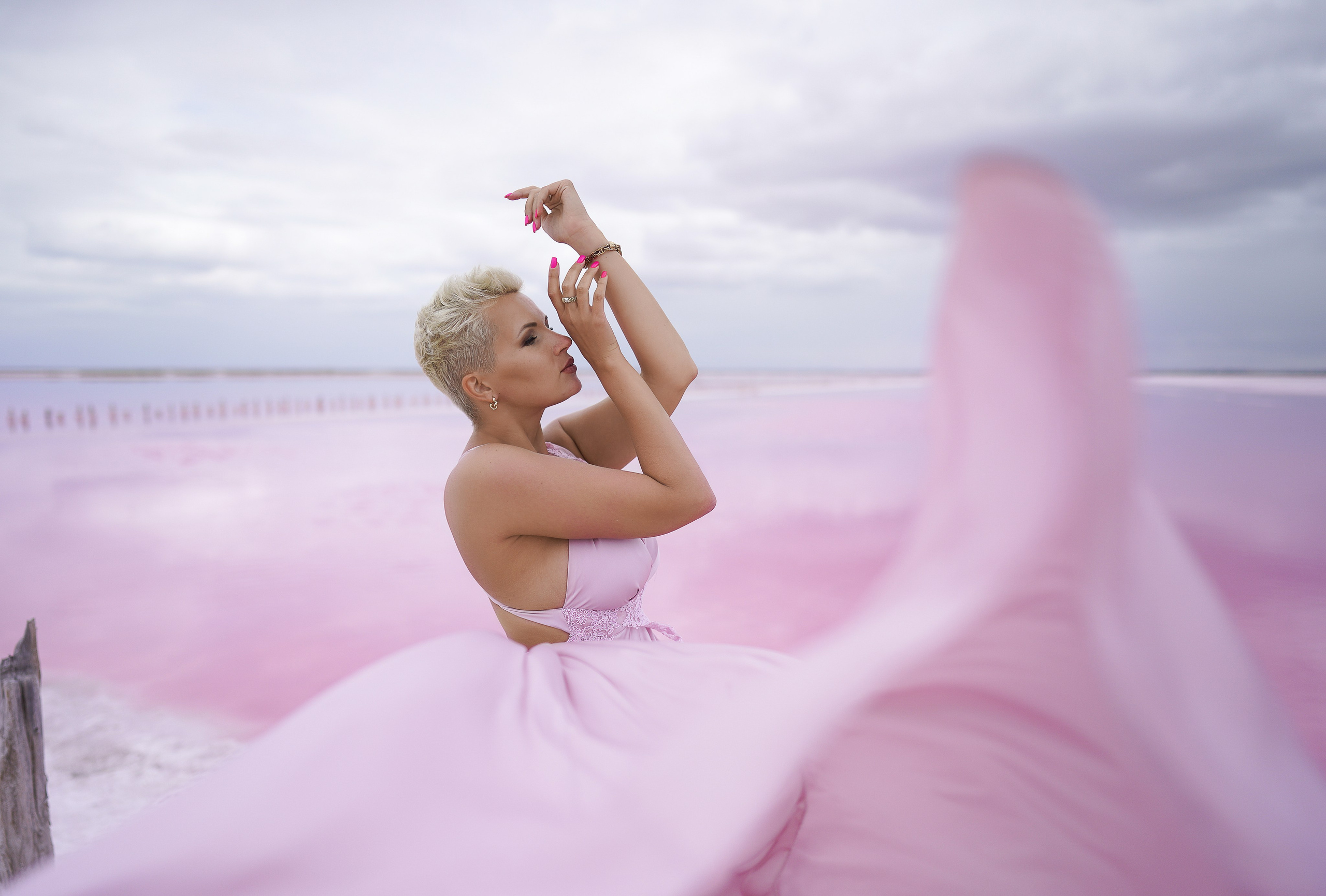 Пудровое платье для фотосессий. Фотограф в Крыму Лебедева Александра