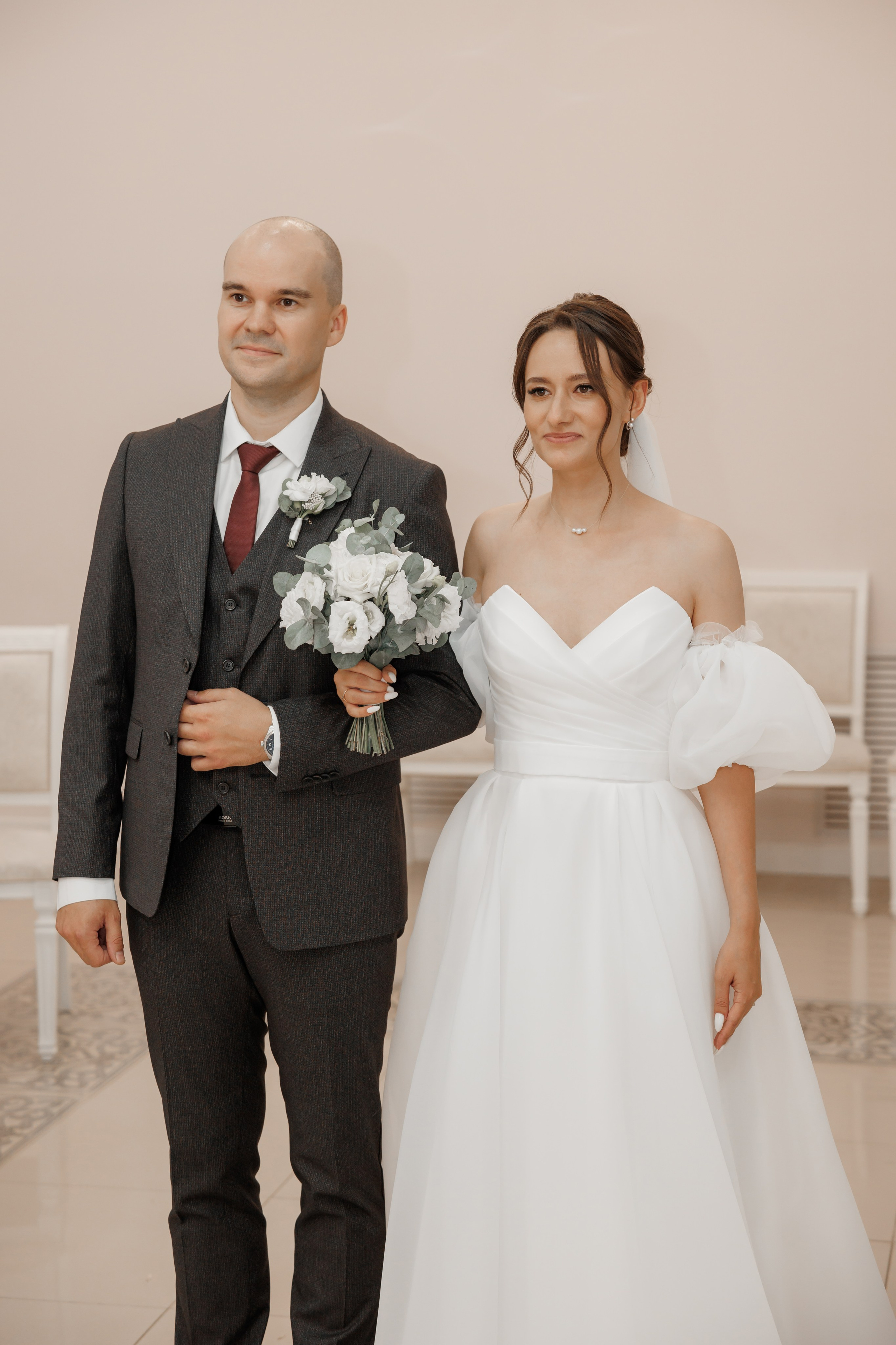 Полина и Дмитрий, загородный клуб «Барин», ЗАГС в г. Пушкино. Свадебный и репортажный фотограф (Москва, Королев и другие)