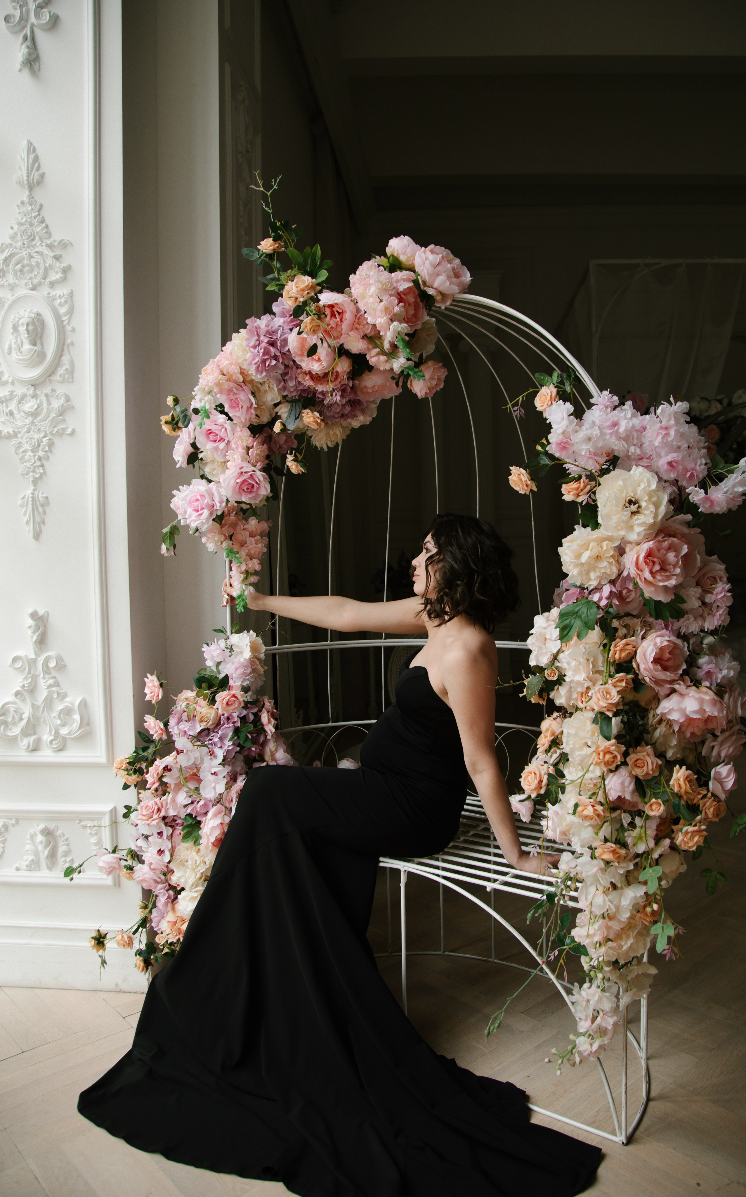 Чёрное платье. Свадебный и семейный фотограф Анастасия Романова в Москве и Московской области