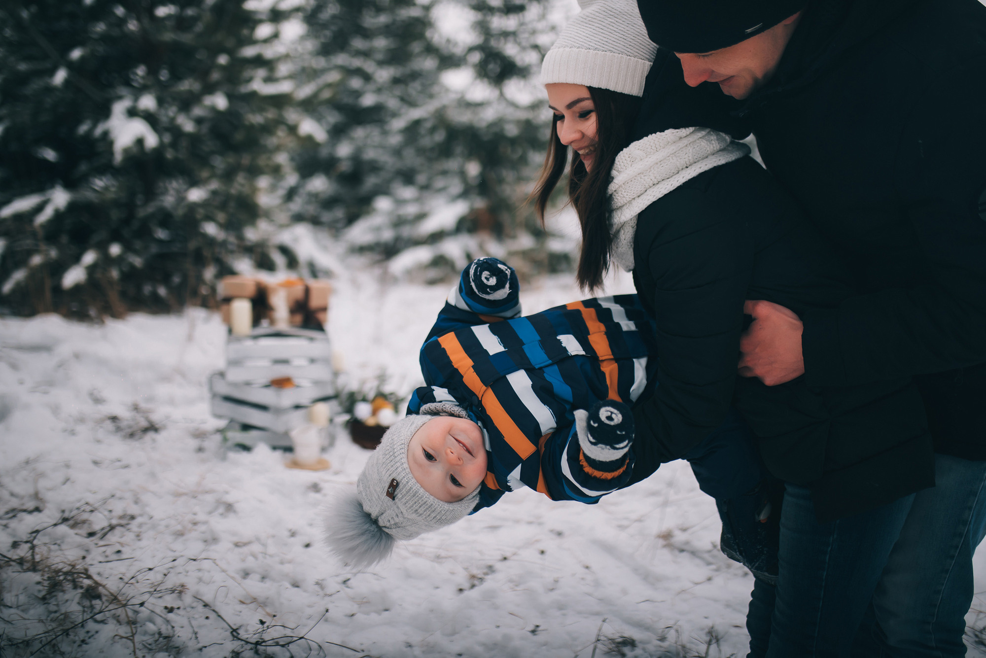 Зимняя семейная фотосессия. Фотограф Игорь Гуменников Удмуртия Шаркан