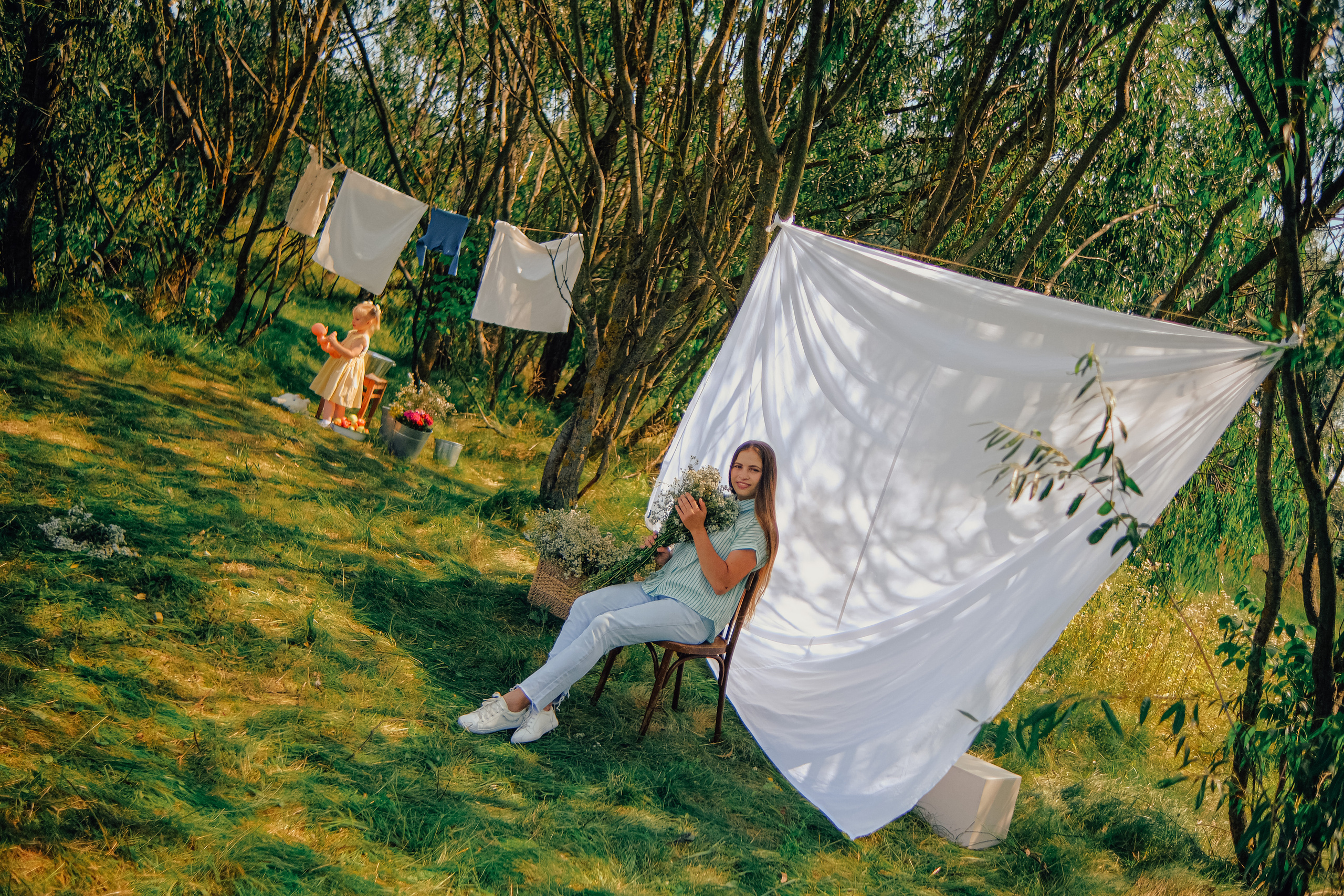 Алина с малышами. Nattie.ph