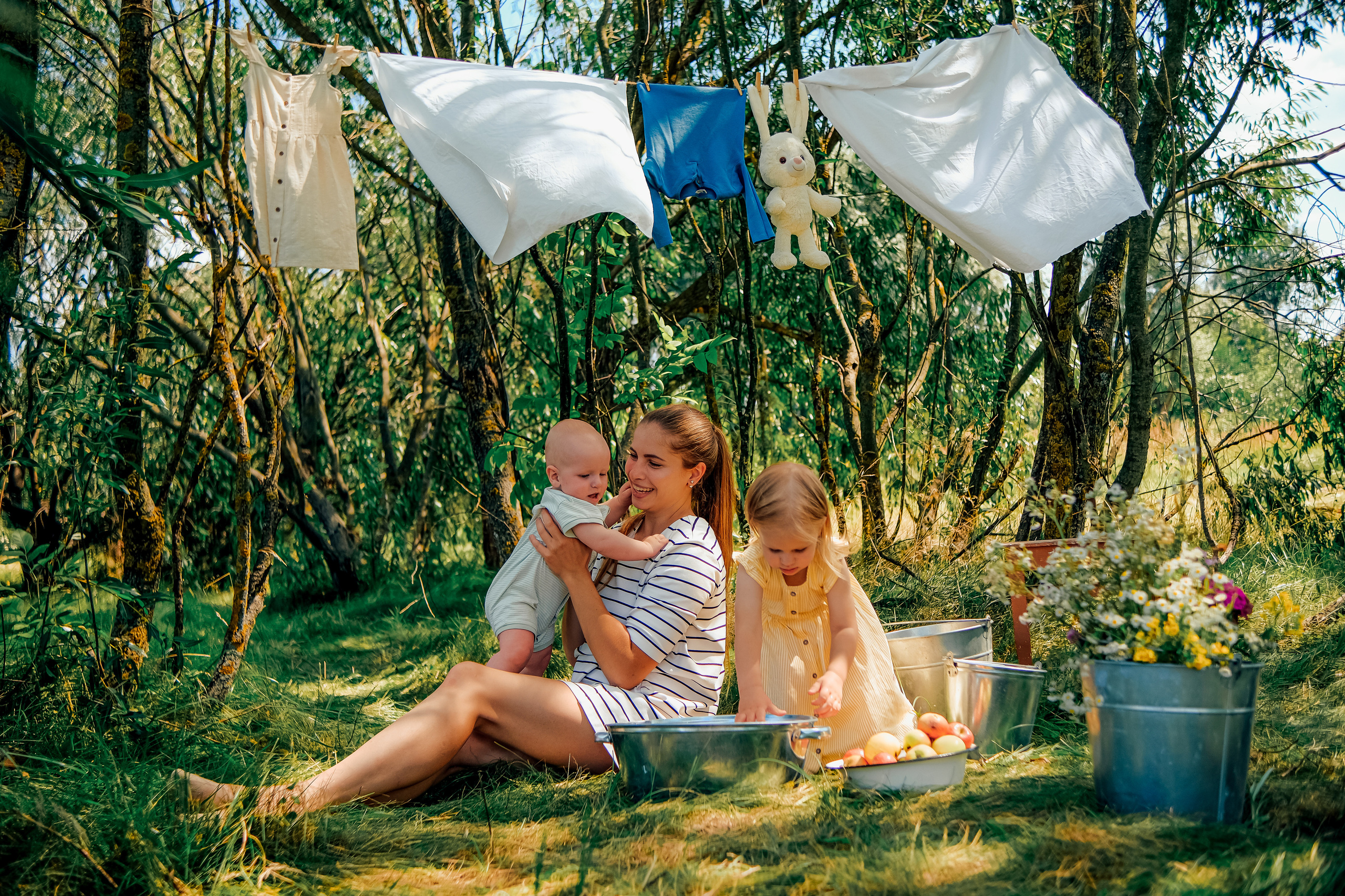 Алина с малышами. Nattie.ph