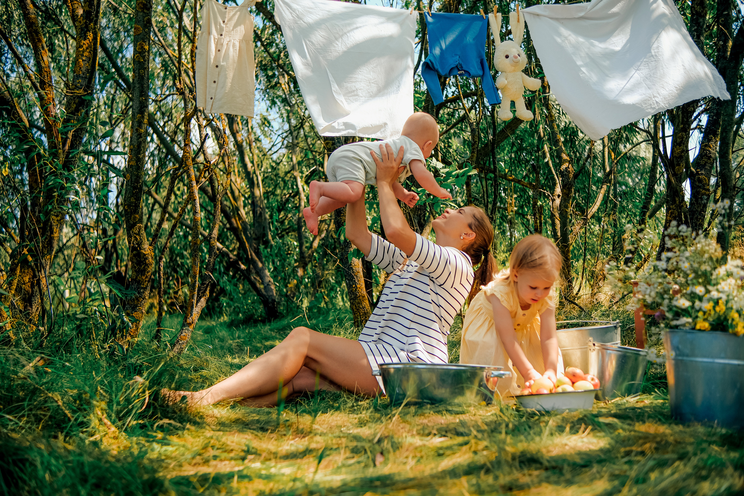 Алина с малышами. Nattie.ph