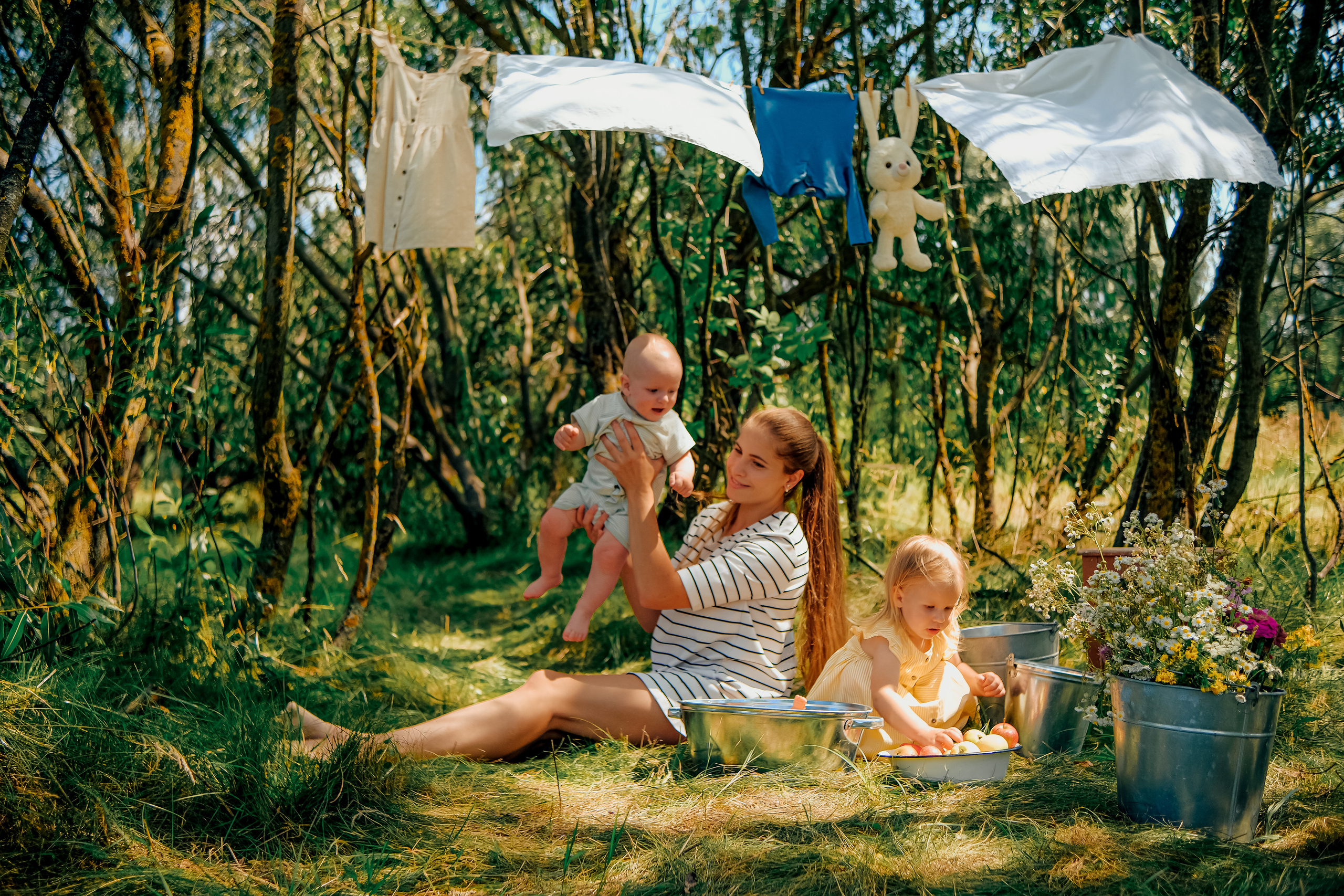 Алина с малышами. Nattie.ph