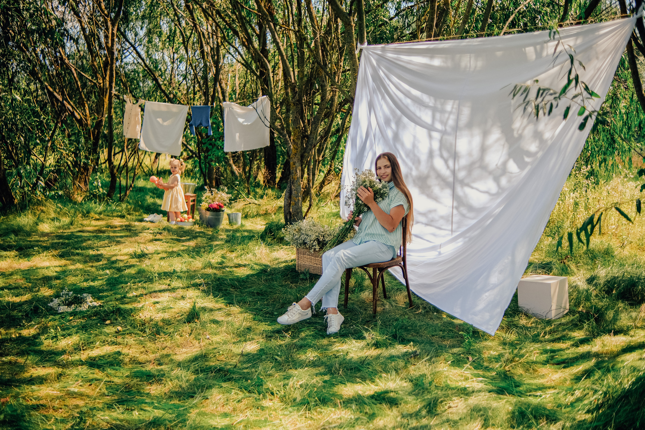 Алина с малышами. Nattie.ph