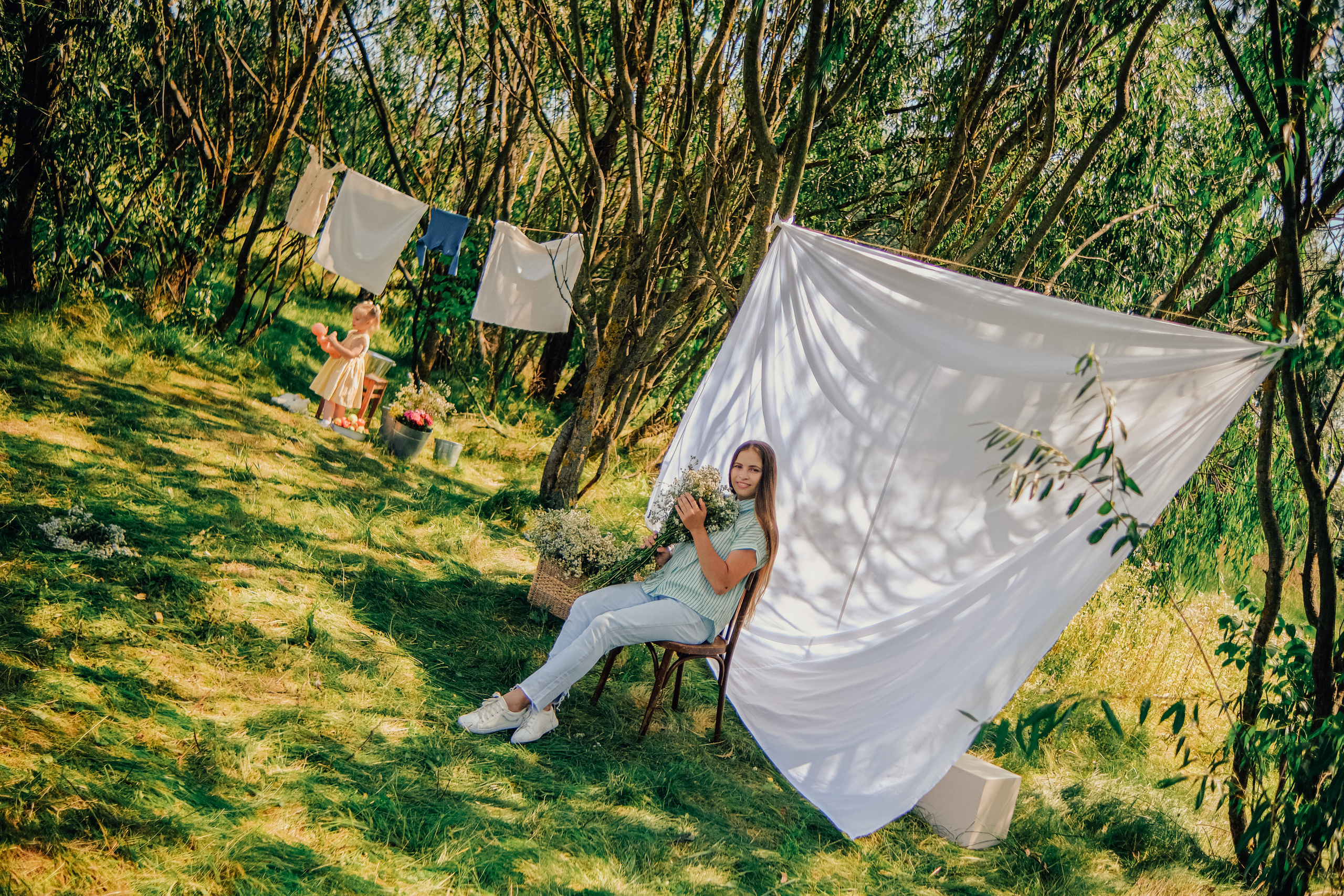 Алина с малышами. Nattie.ph