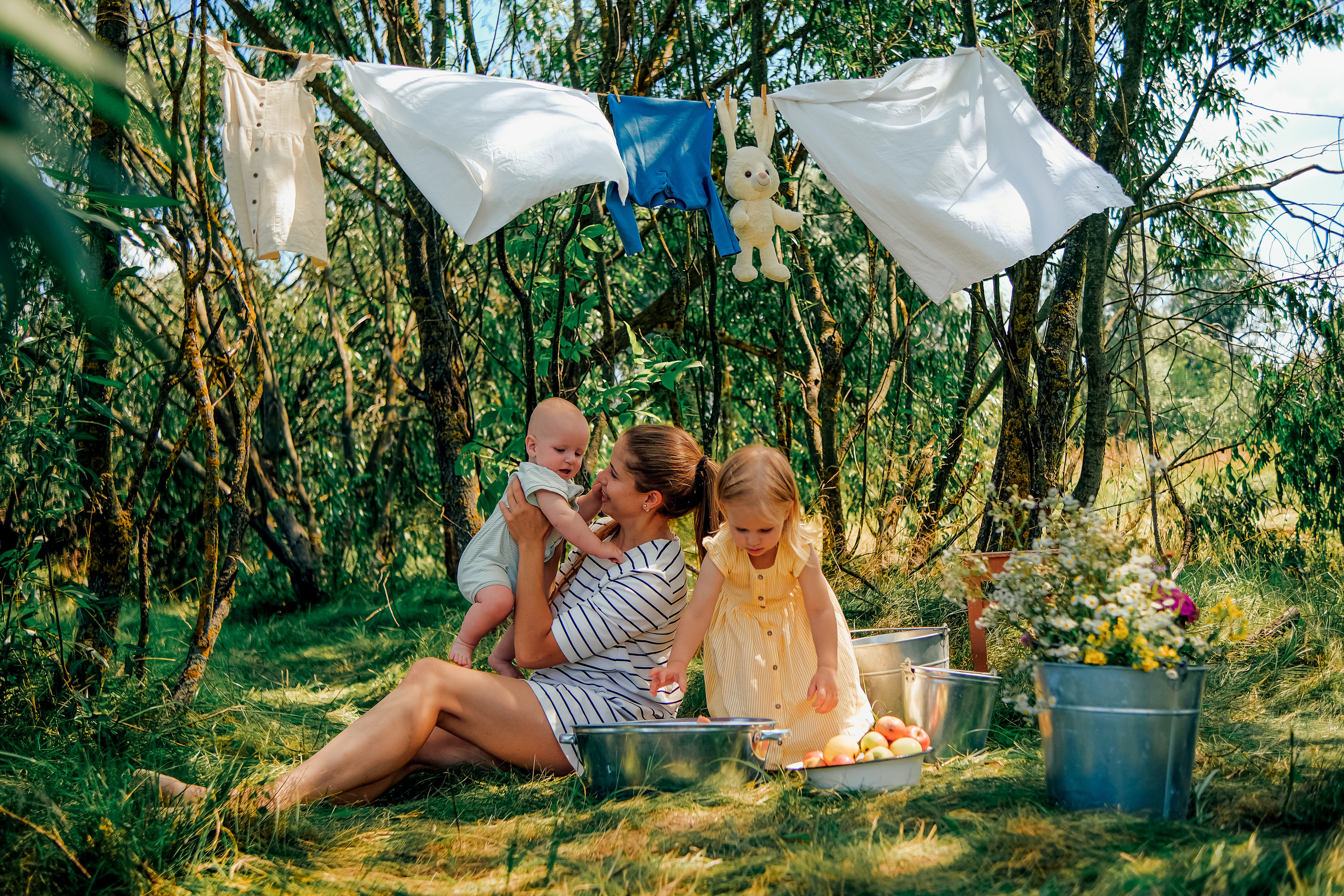 Алина с малышами. Nattie.ph