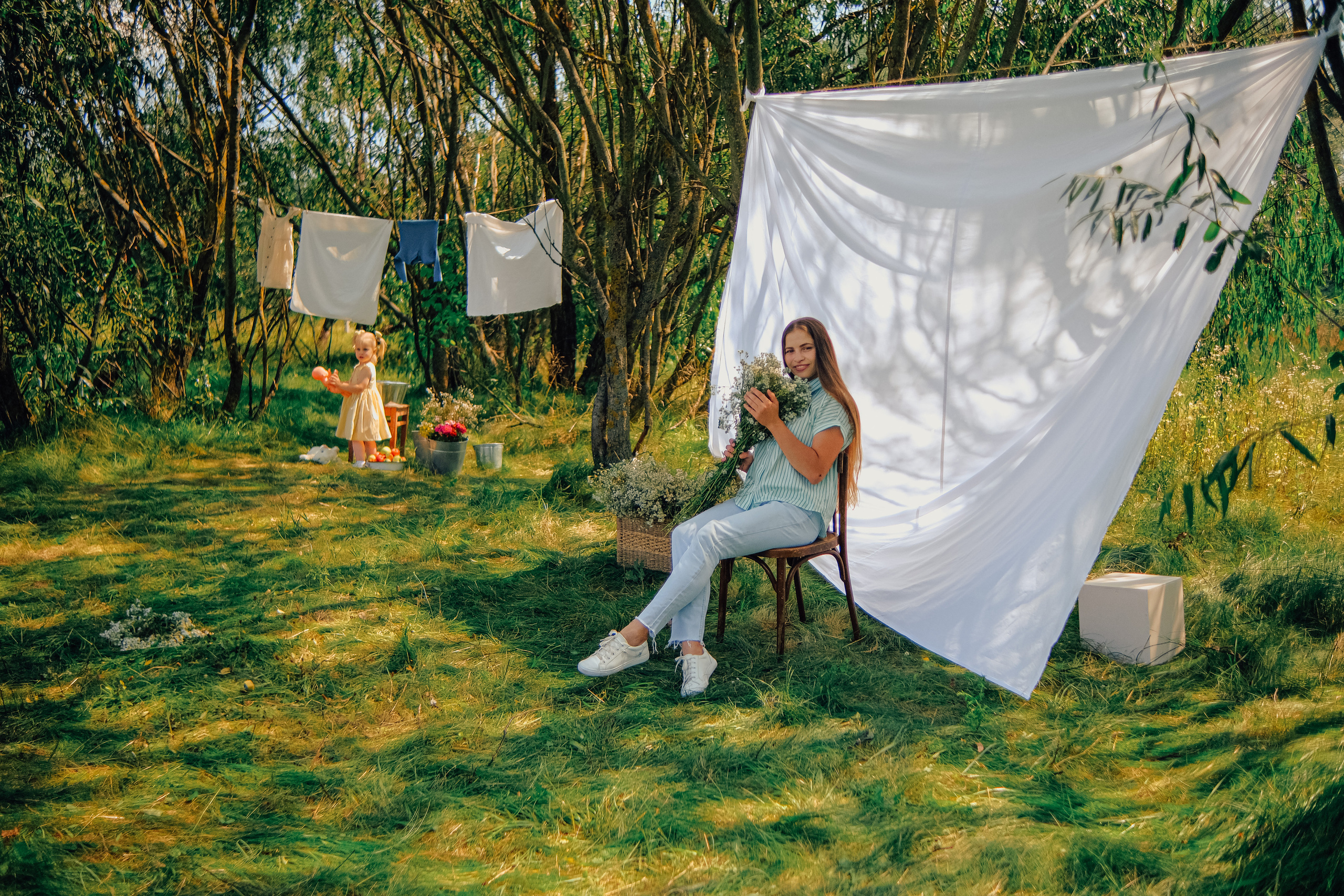 Алина с малышами. Nattie.ph