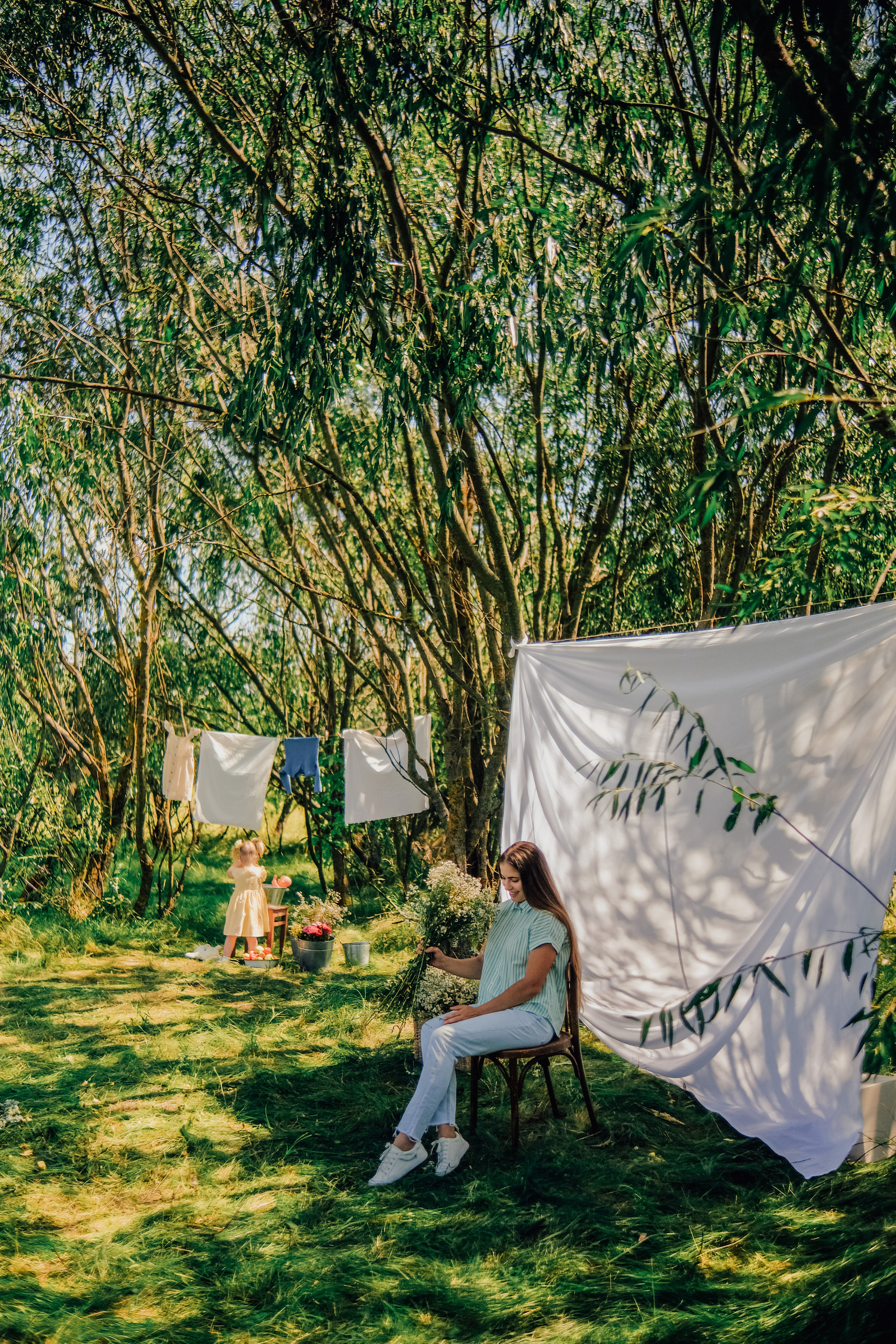 Алина с малышами. Nattie.ph