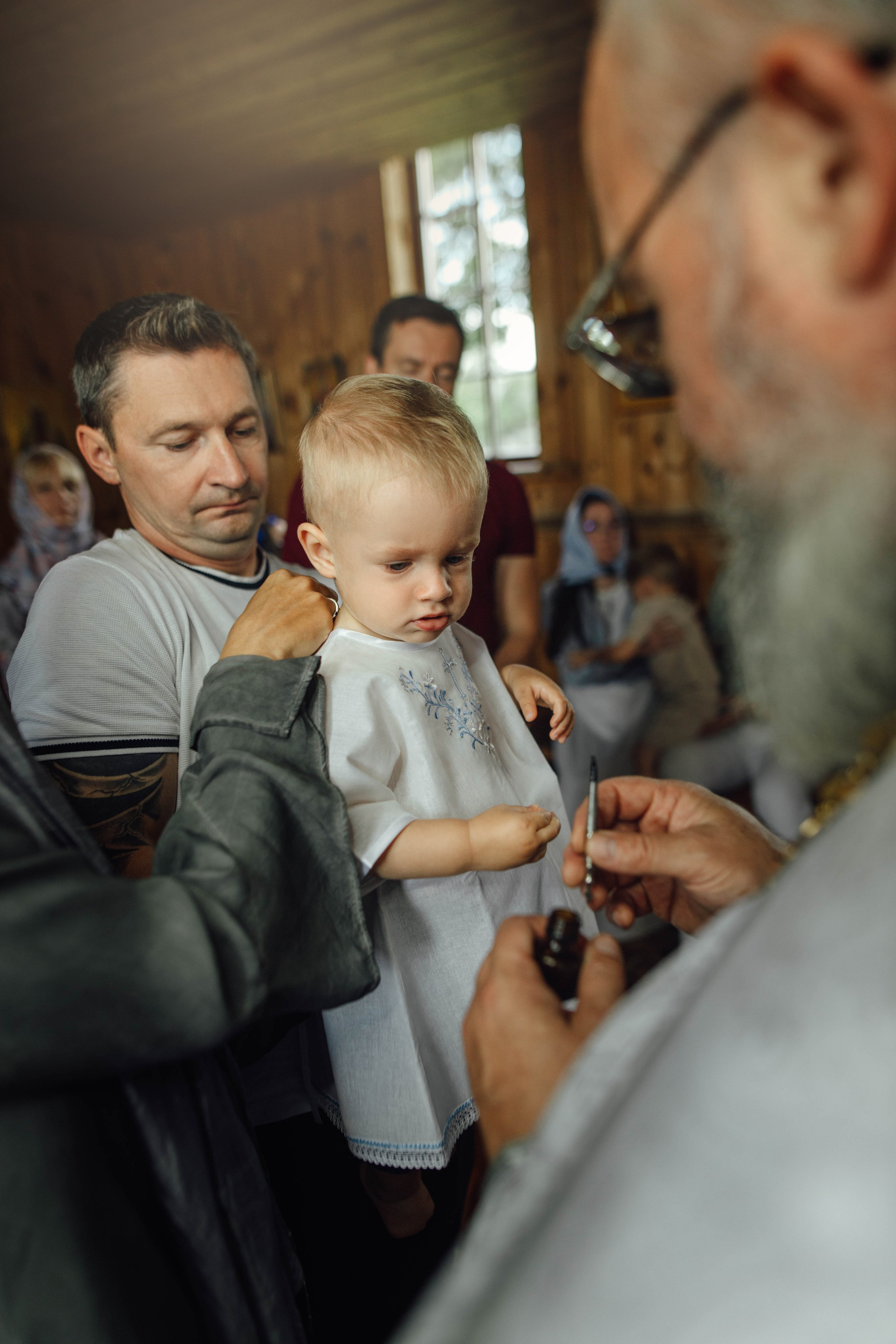 Крещение Тимофея, д. Киевец, храм Святой Троицы, август 2025