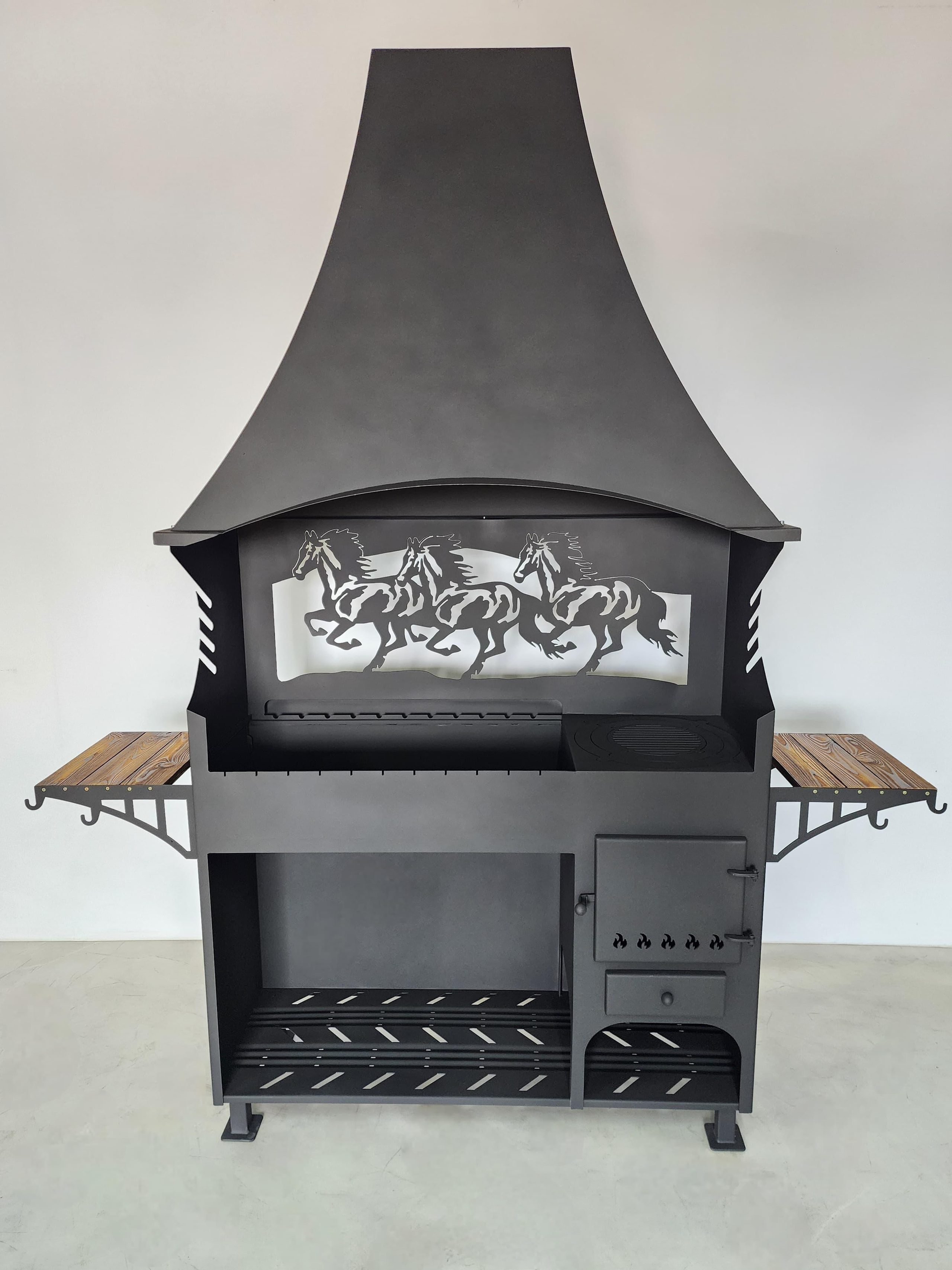 Мангал с вытяжным зонтом. Купить / заказать мангал для дома в Краснодаре от производителя «Мангал Мастер»