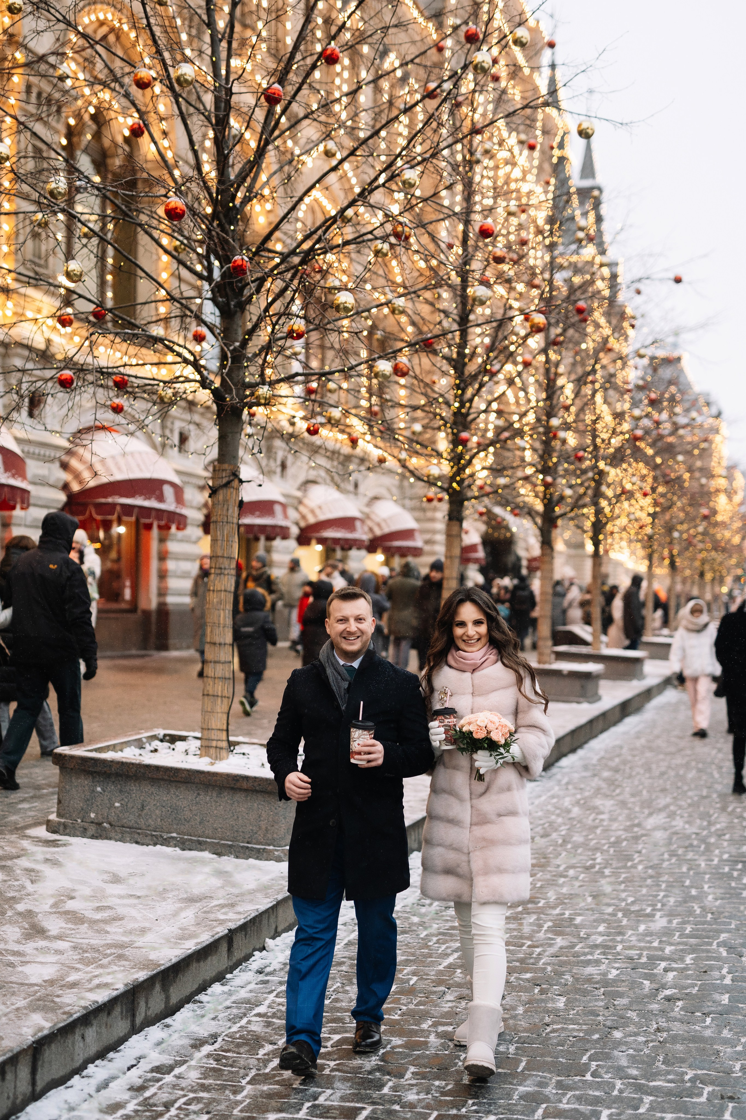 Свадебная фотосессия Лилии и Романа, прогулка в центре Москвы. Свадебный фотограф в Тамбове Павел Четвертков