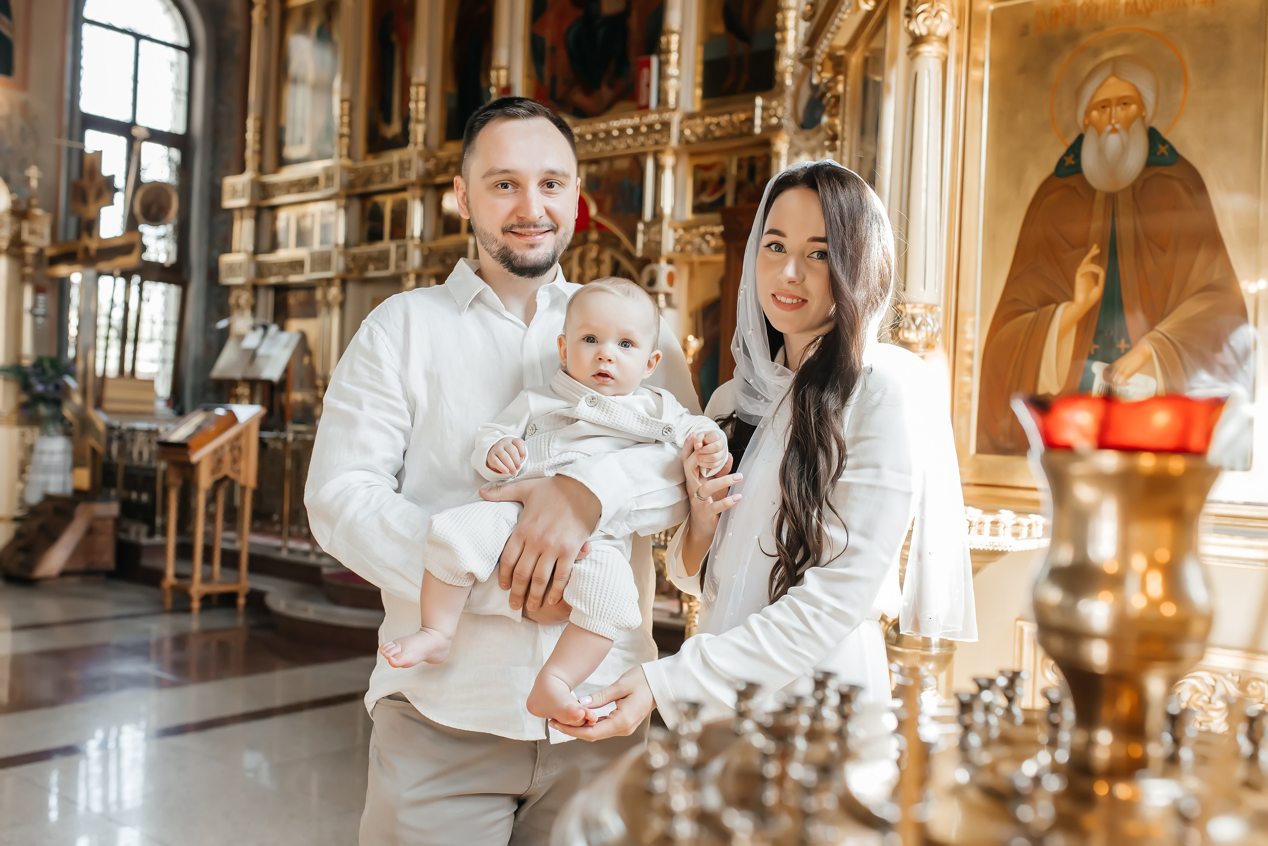 Крещение Артемия в Храме Николая Чудотворца в Ангелово. Фотограф на крещение и венчание Москва  Надежда Баланина