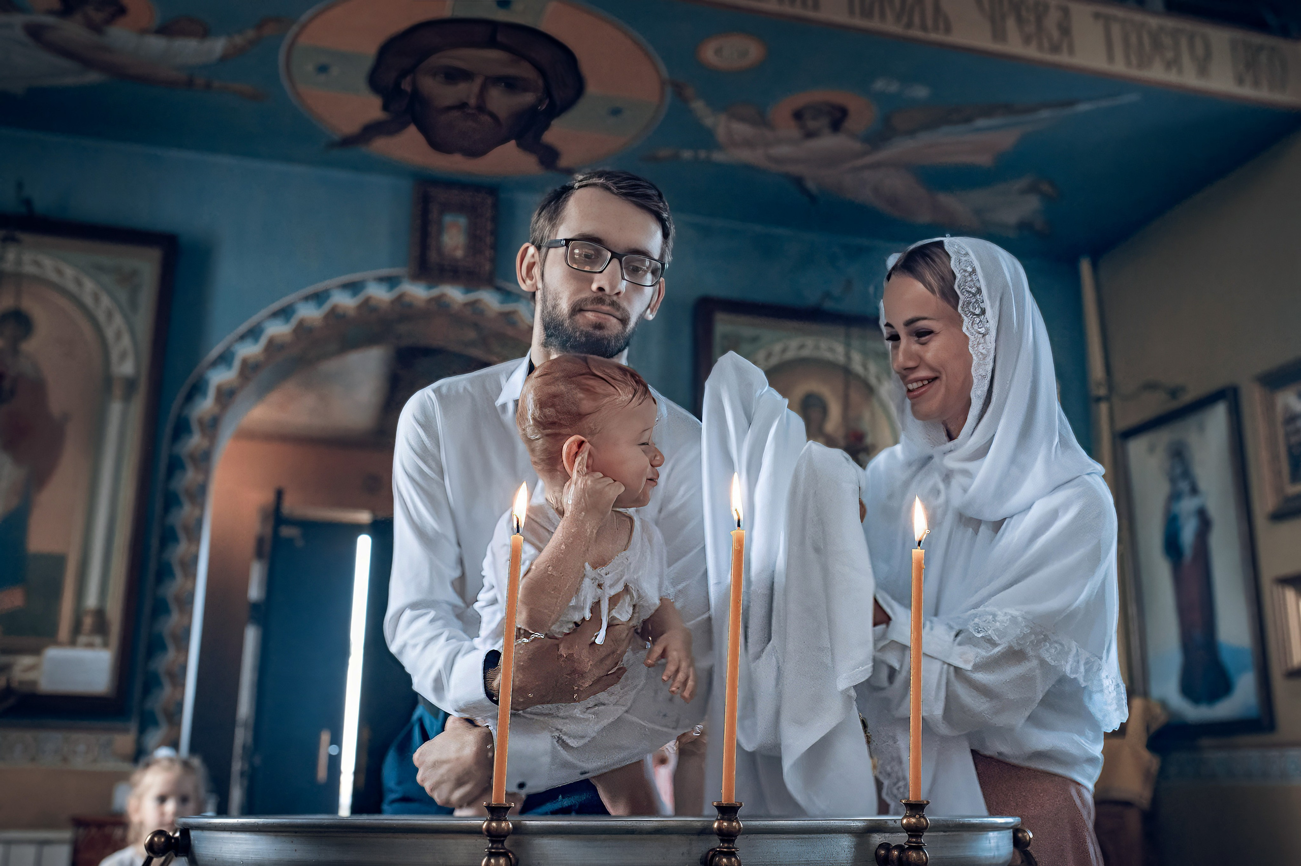 Съемка крещения в Красноярске. Фотографы крещения/венчания  Красноярск Татьяна и Вячеслав Переваловы