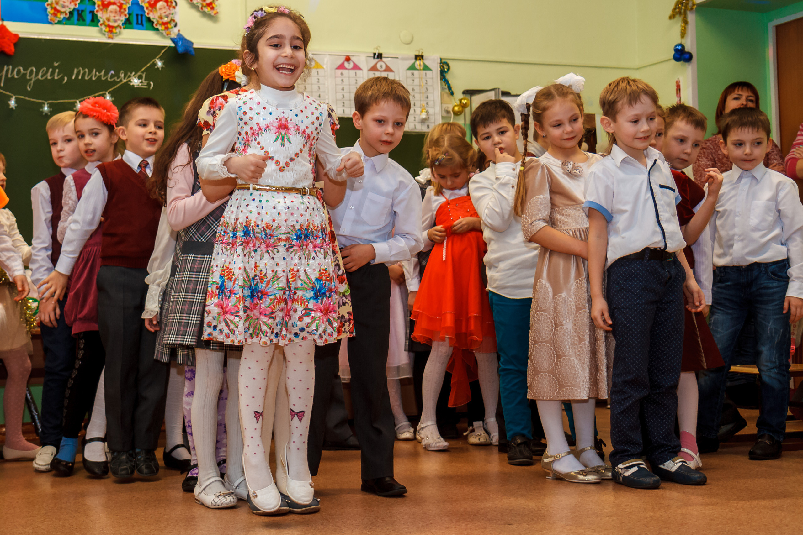 Новогодний праздник в классе. Фотографиня Мария Дикова