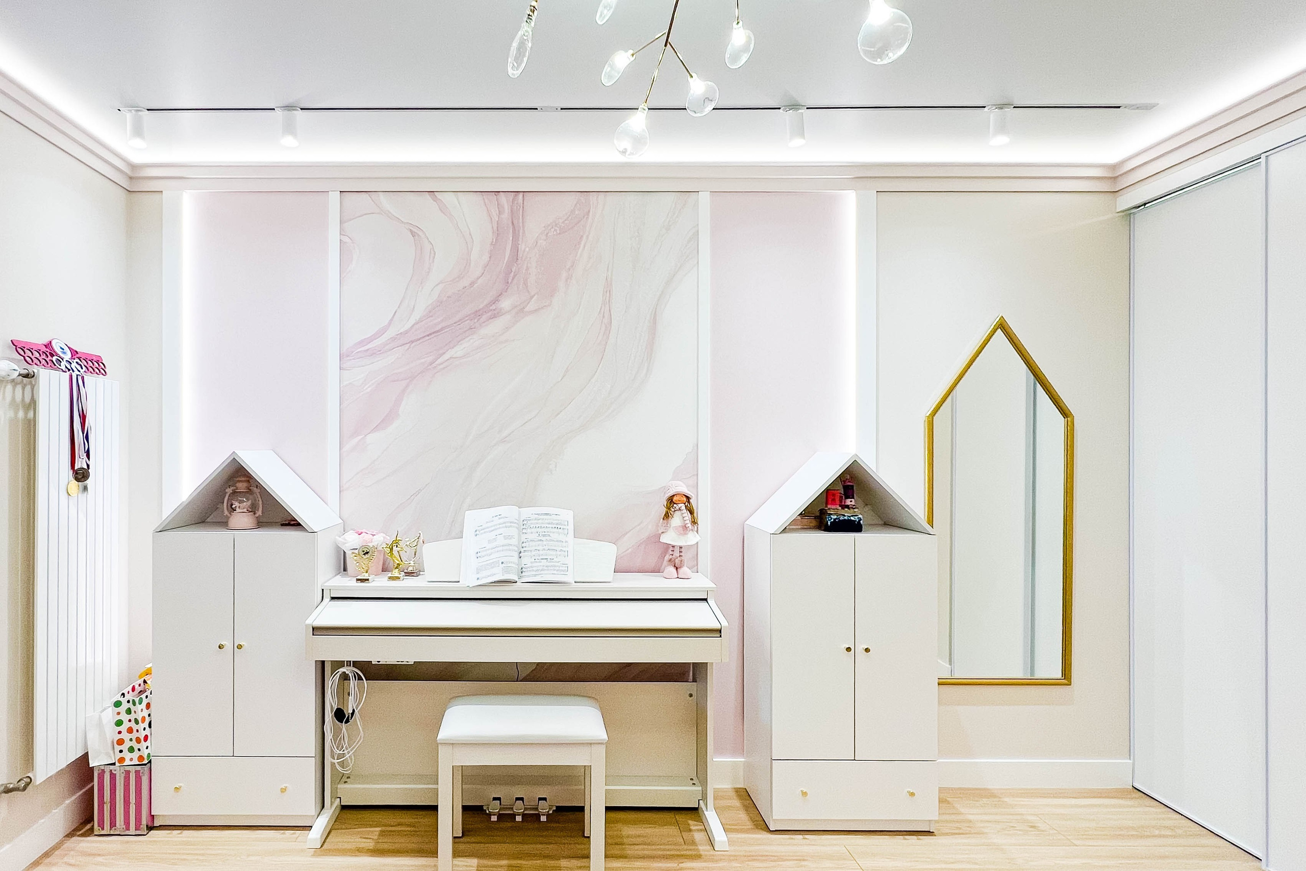 The apartment is in a modern style. Fotograf Dmitrii Donets