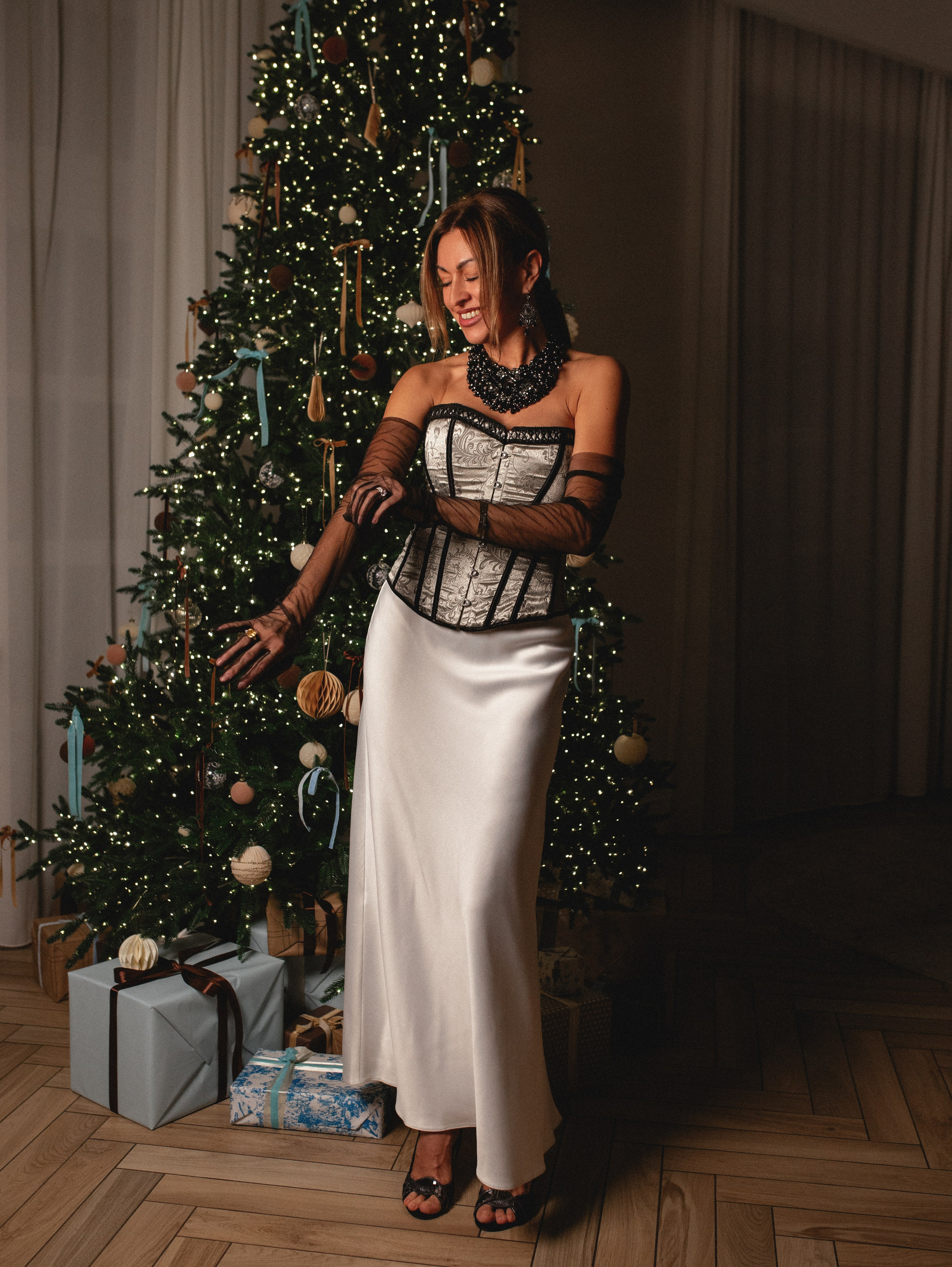 Новогодняя Анна свечи. Семейный фотограф в Санкт-Петербурге Ирина Иванова