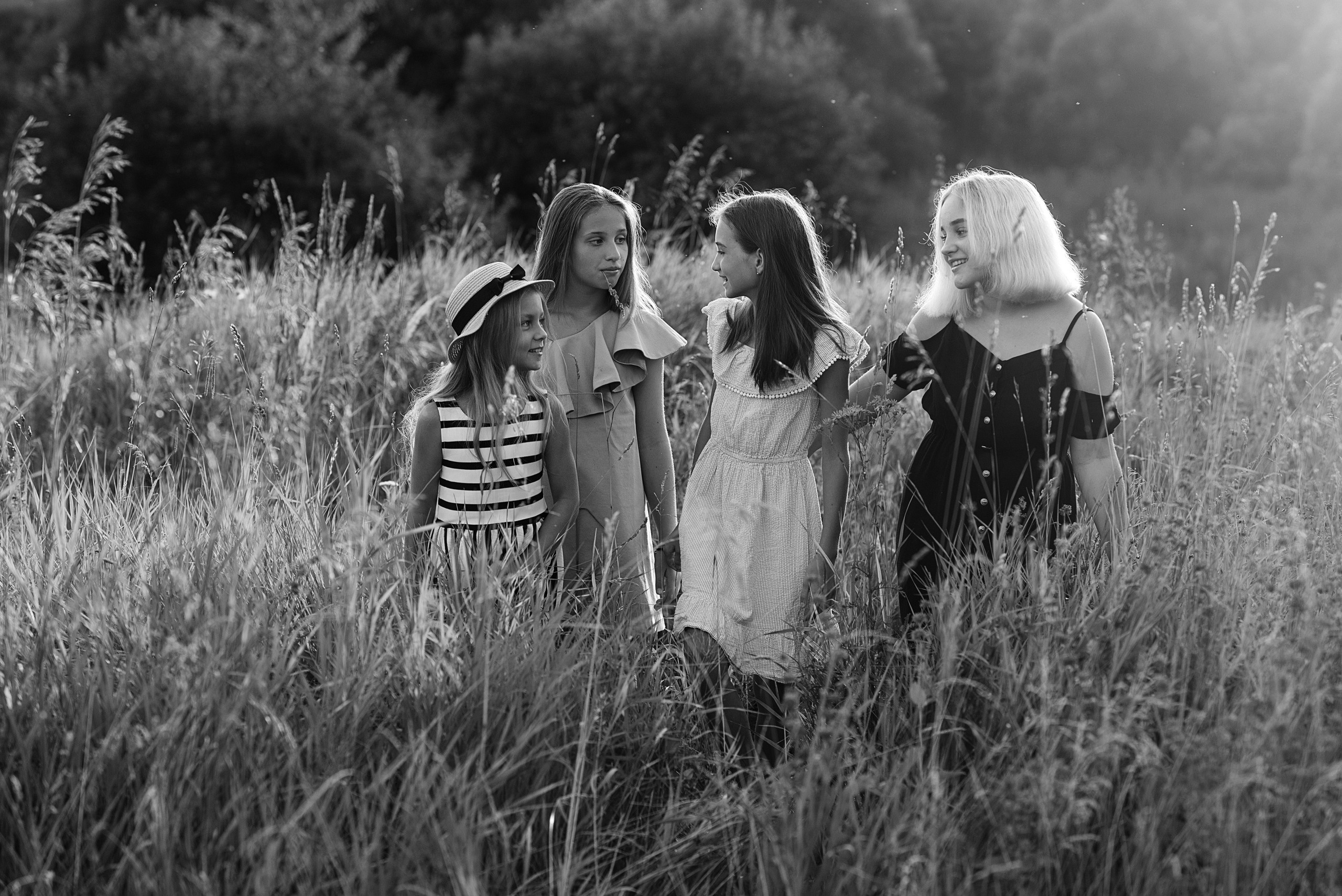 Фотосессия в подсолнухах. Профессиональный фотограф. Портрет, семья, дети