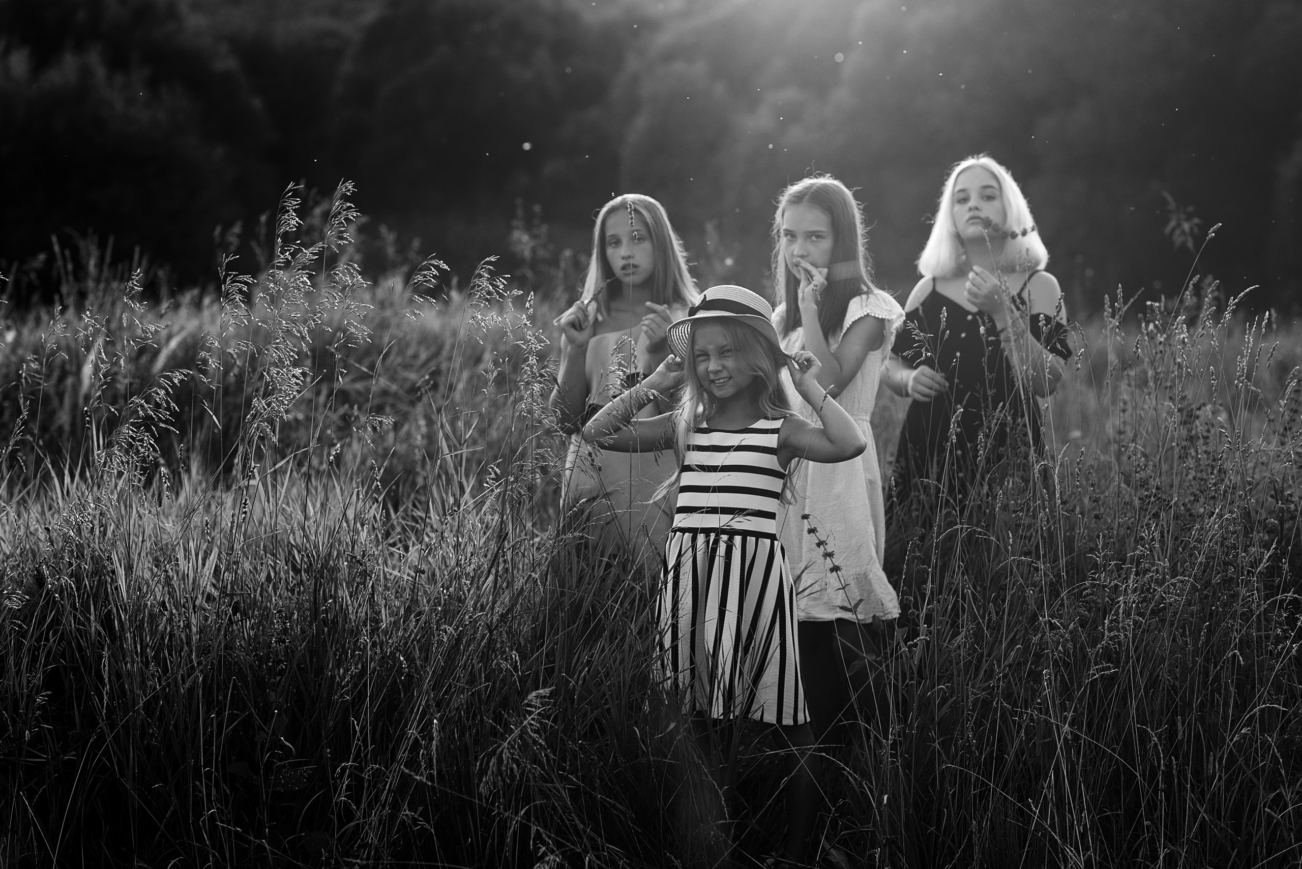 Фотосессия в подсолнухах. Профессиональный фотограф. Портрет, семья, дети