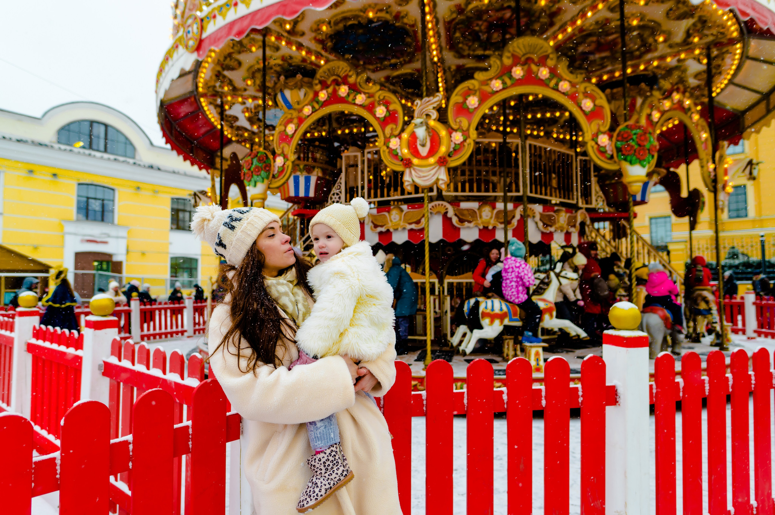 Новогодняя фотосессия на Манежной площади. Свадебный и семейный фотограф Евгения Кононова