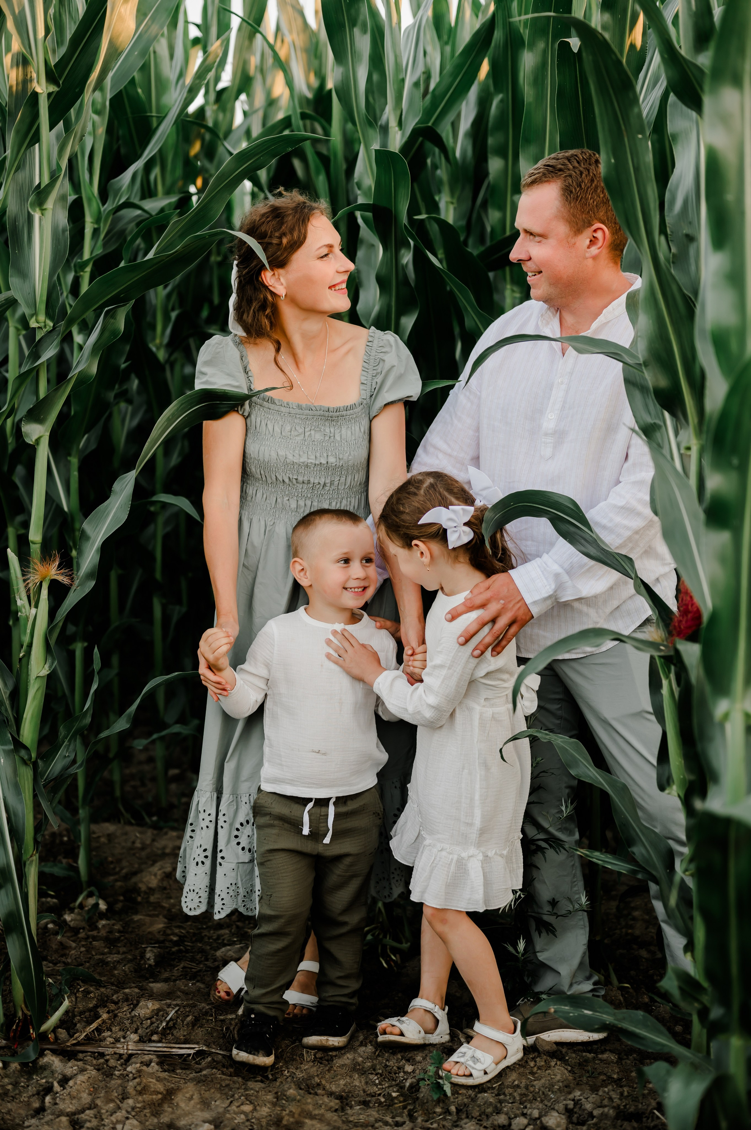Кукуруза+сено, семейная фотосессия. Свадебный и семейный фотограф Евгения Кононова