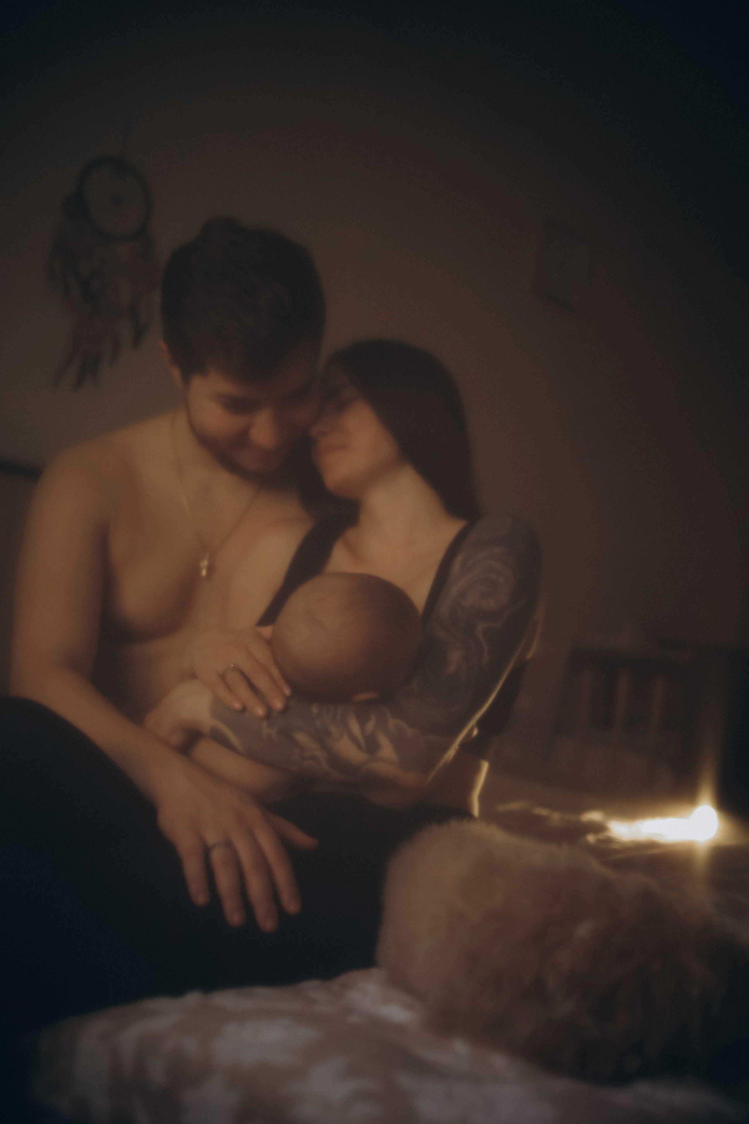 Мама, папа, я и 2 хвоста. Фотограф Новый Уренгой I Ньюборн I Фотограф материнства I ЯНАО