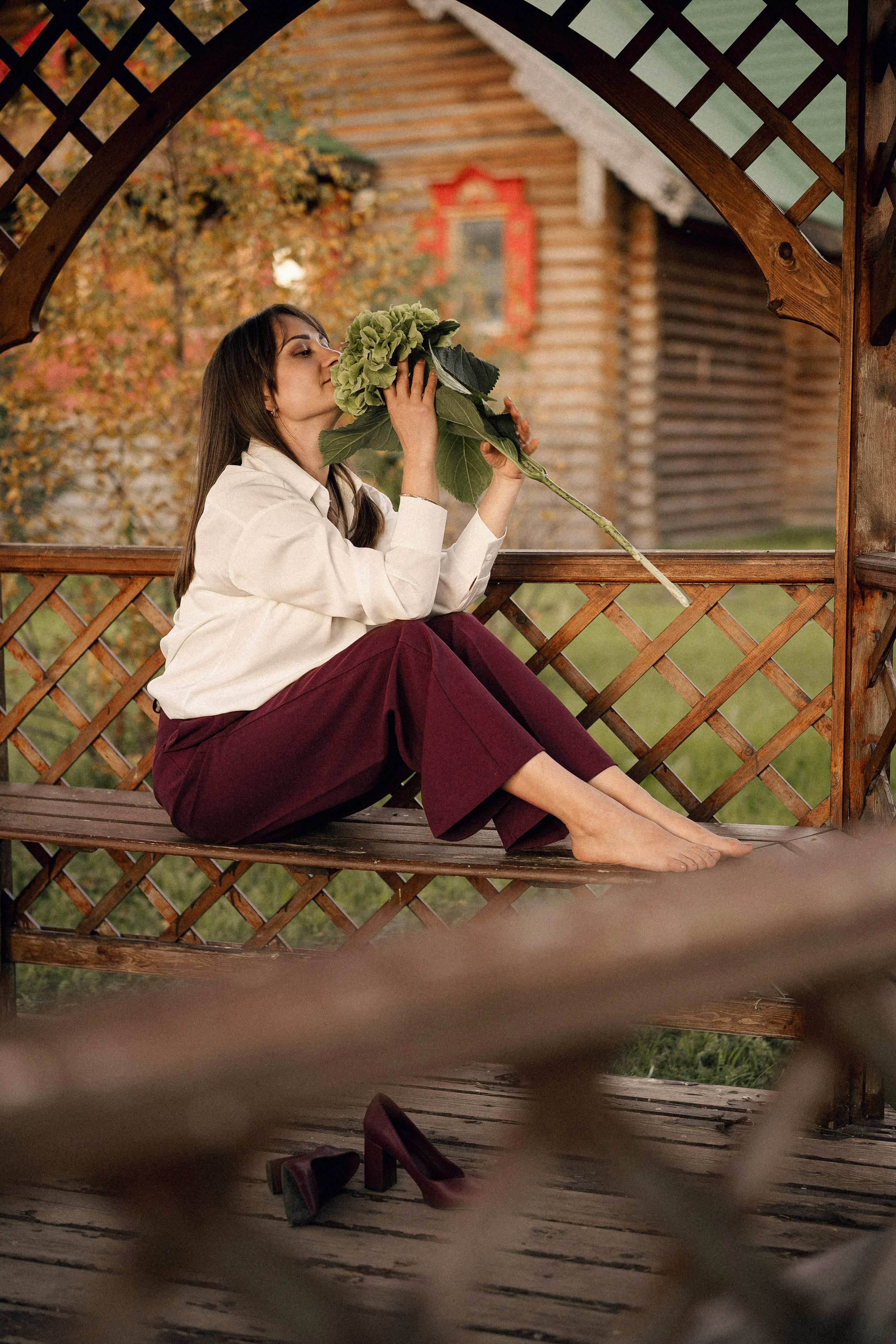 Натали с гортензией. Портретный, семейный и свадебный фотограф в Нарьян-Маре