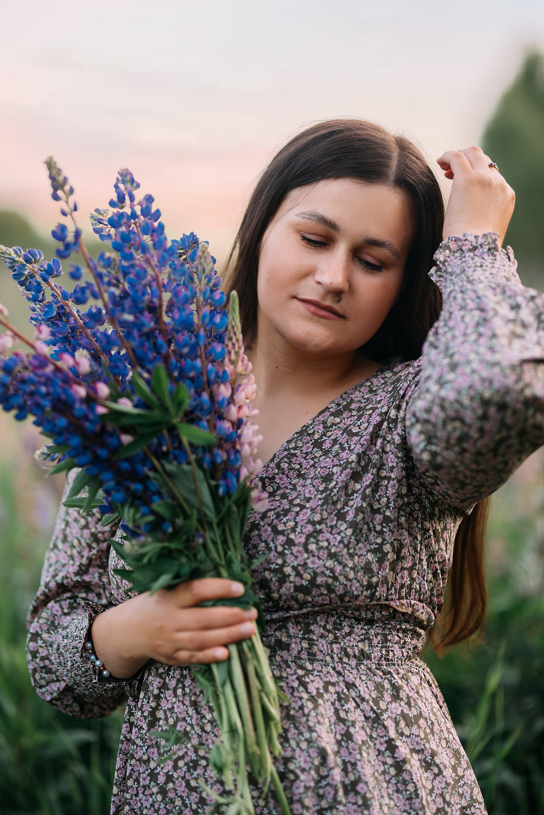Анна в люпинах. Свадебный и семейный фотограф в Туле Ксения Сильвер