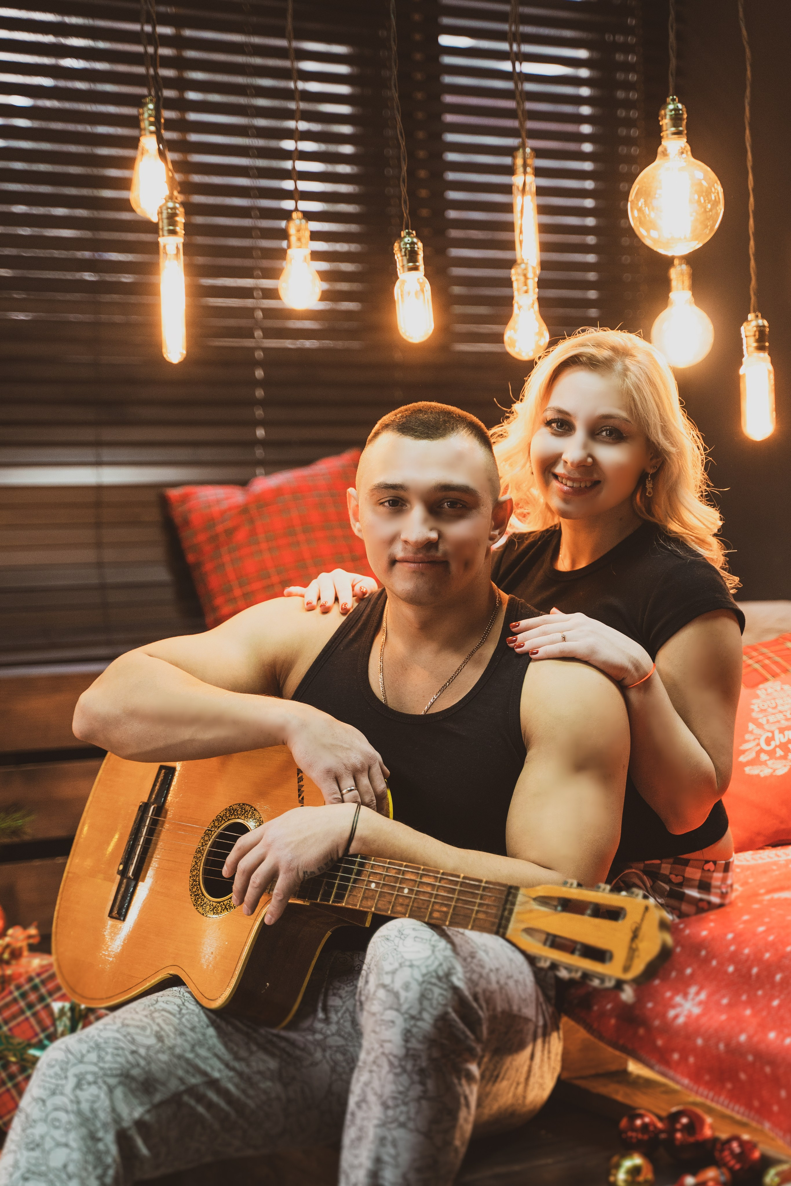 Новогодняя фотосессия беременности в студии. Анна и Кирилл. Свадебный и репортажный фотограф в Уфе| Осетрова Ольга