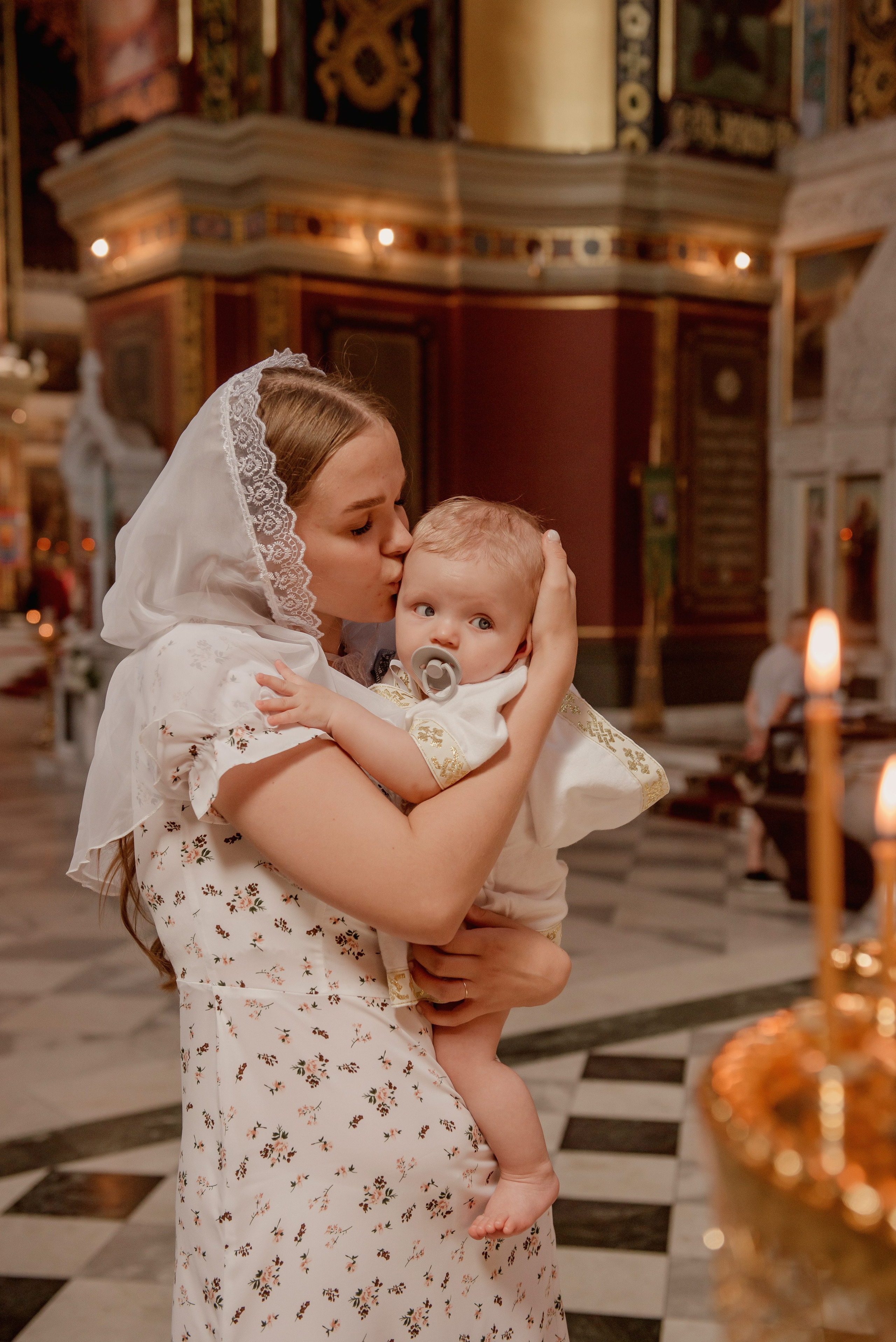 Таинство Крещения Даниила, Вознесенский войсковой собор, г. Новочеркасск. Семейный фотограф в Новочеркасске Виктория Громова