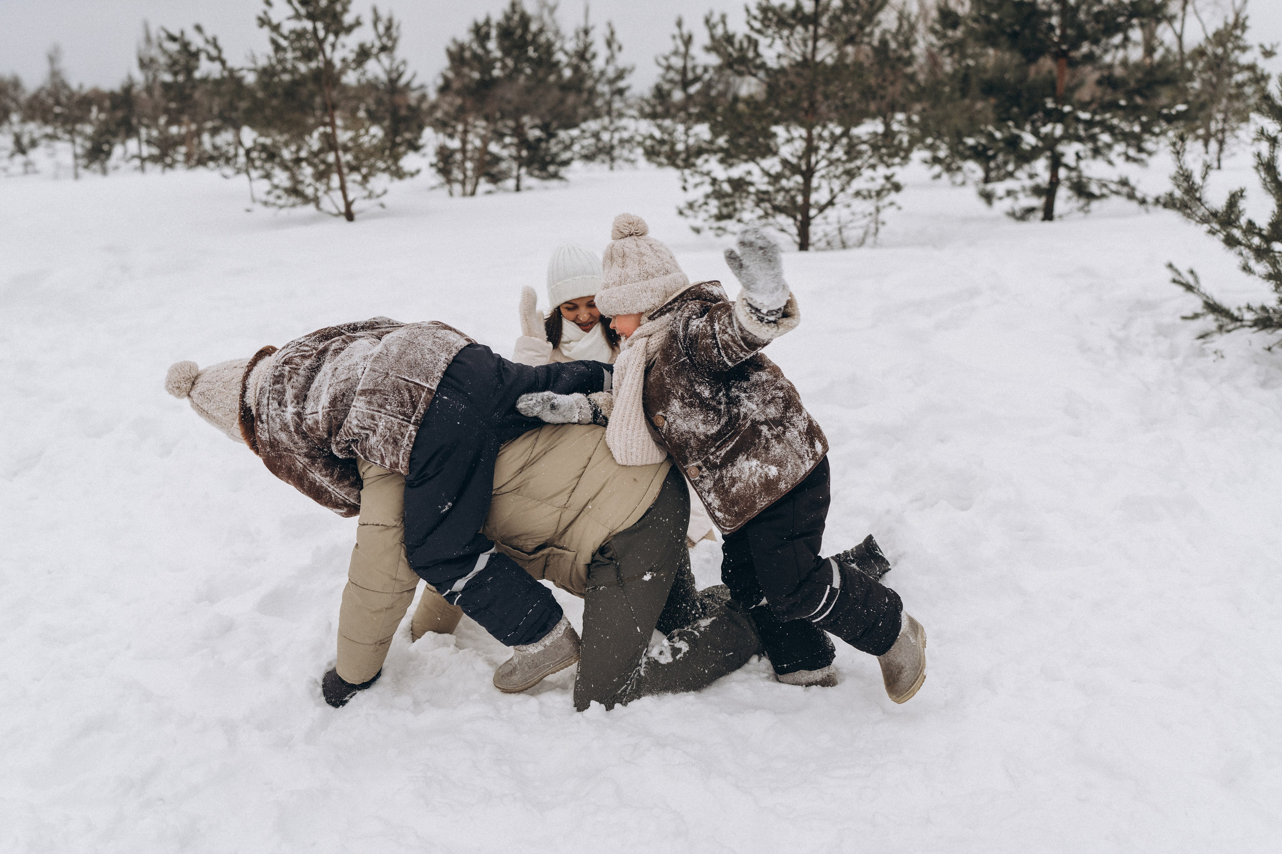Зимняя семейная фотосессия. Детский, семейный и ньюборн фотограф в Москве Юлия Шуарт