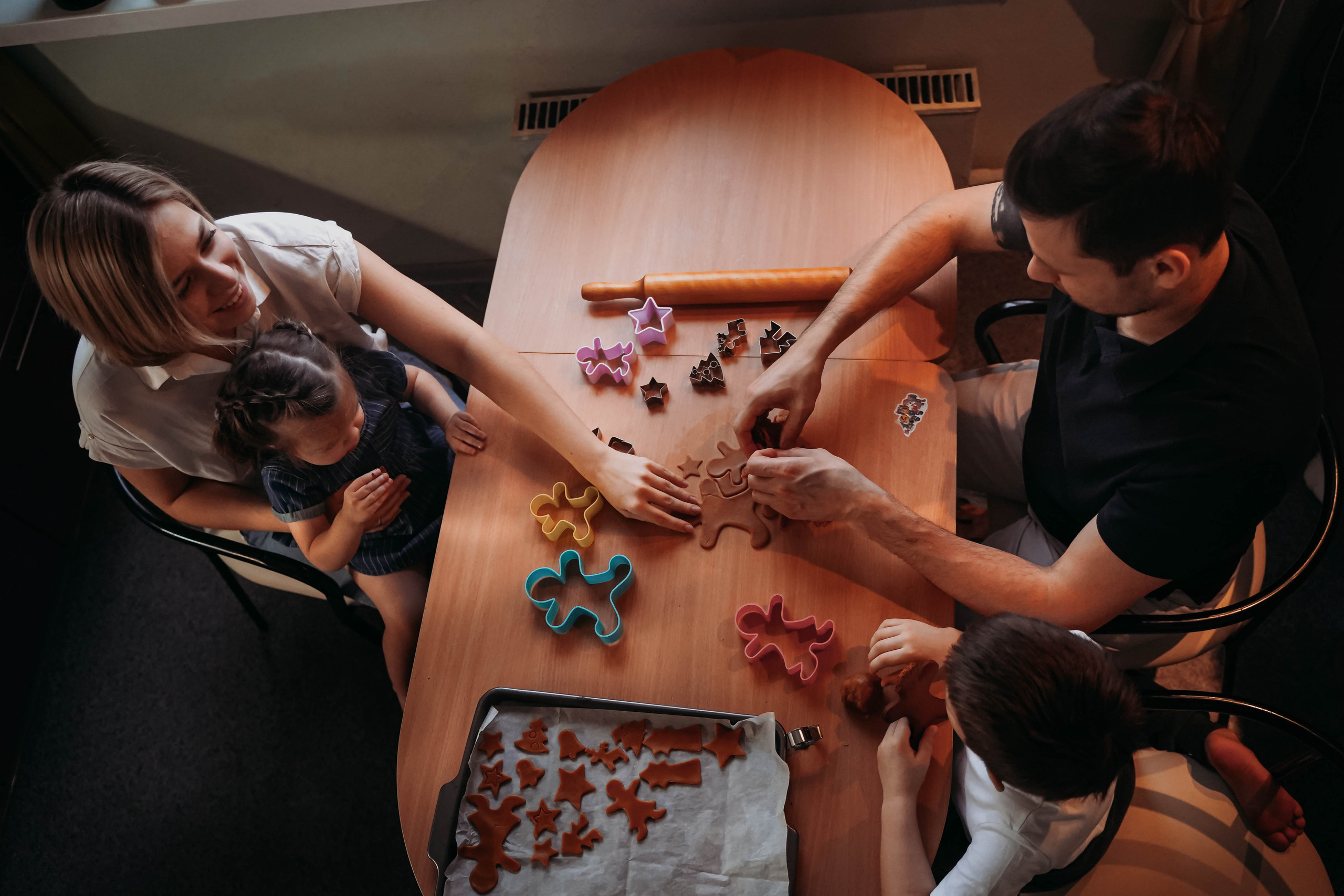 20.12.18 Николай Анна Влад Оля (имбирное печенье). Детский и семейный фотограф в Москве Алёна Шестунова