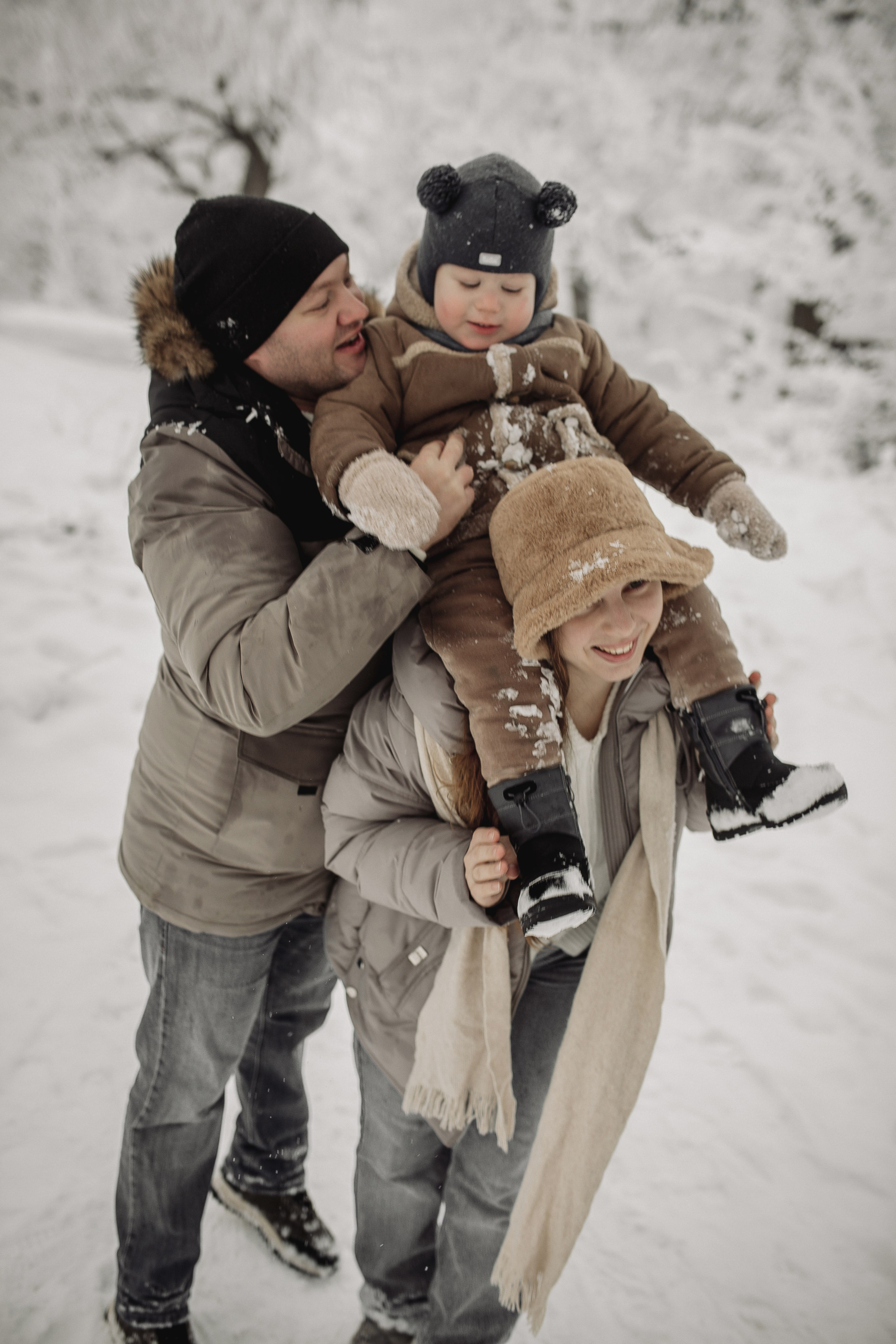 Снежное волшебство Рома, Лиза и Илюша. Семейный и свадебный фотограф в Саратове Катерина Оленская